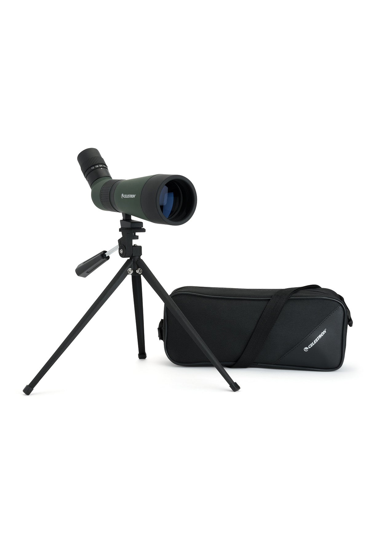 Celestron LandScout 12-36x60 Spektiv gewinkelt mit Stativ