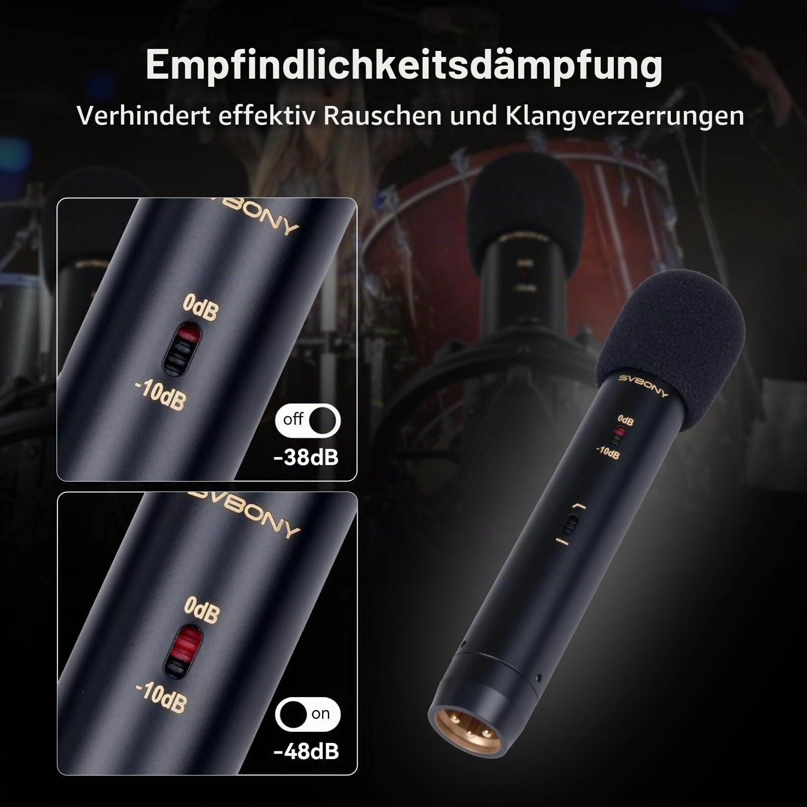 SVBONY Svmic M1 Instrumentenmikrofon Stereo-Set XLR