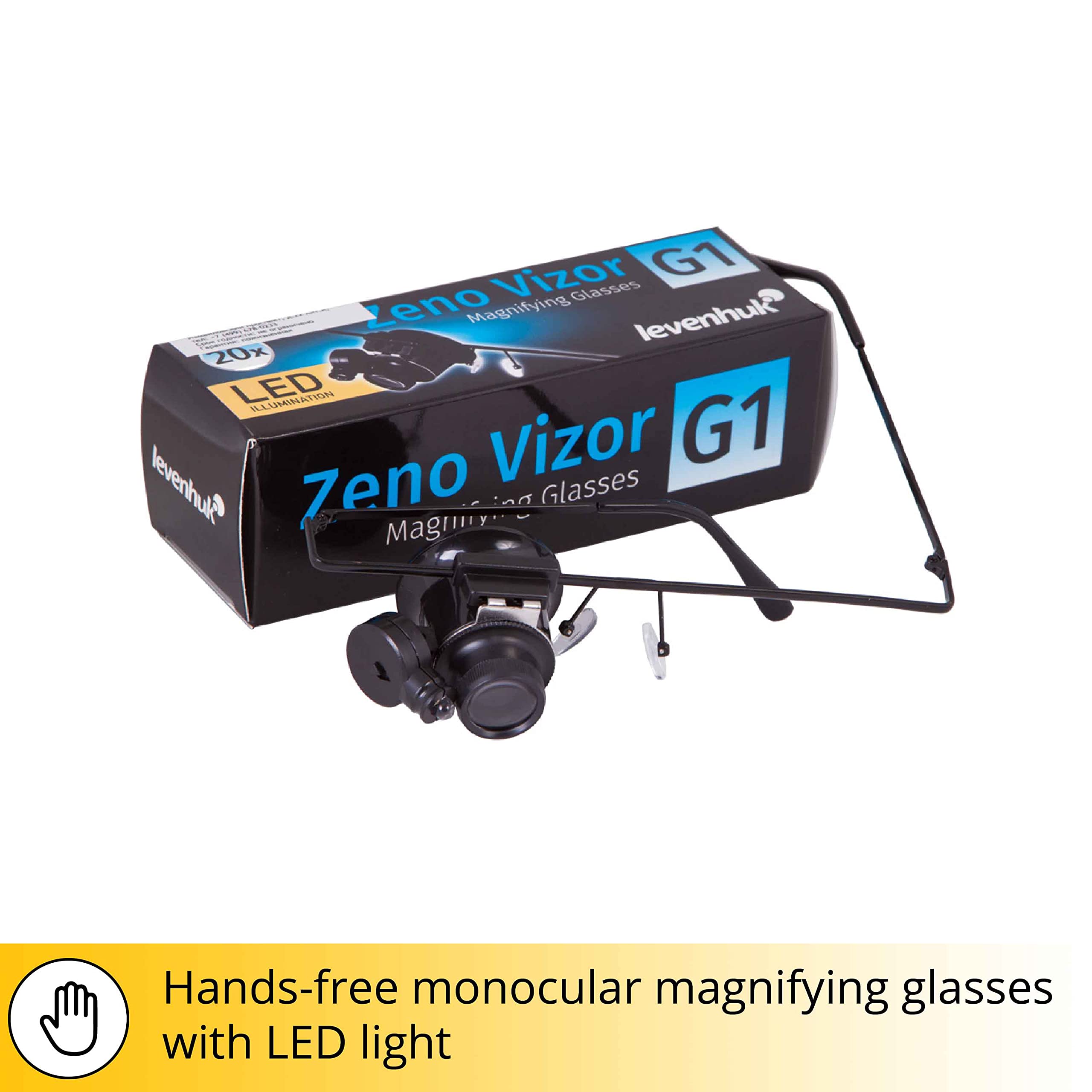 Levenhuk Zeno Vizor G1 Lupenbrille LED 20x