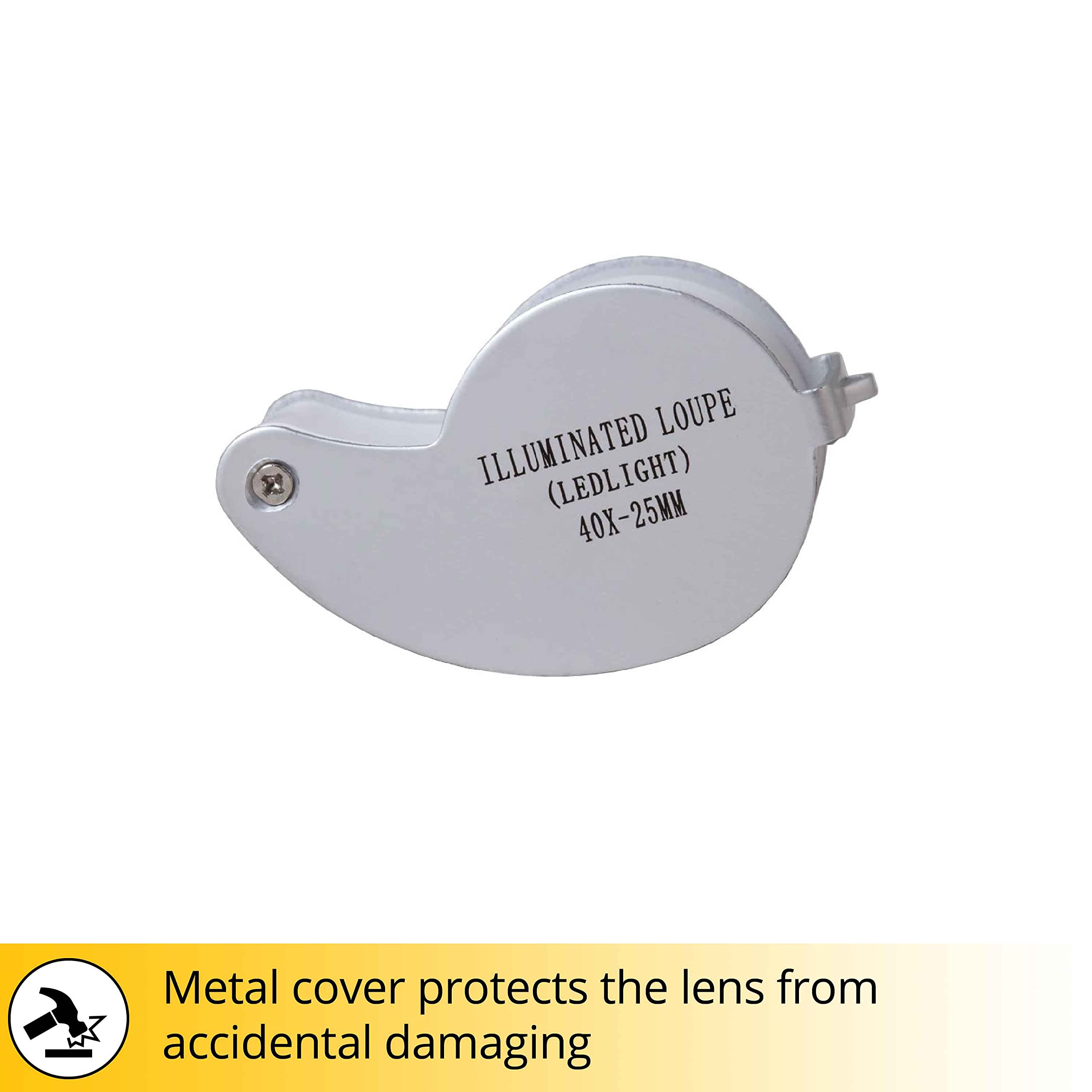 Levenhuk Zeno Gem M5 Faltlupe LED 40x Metall