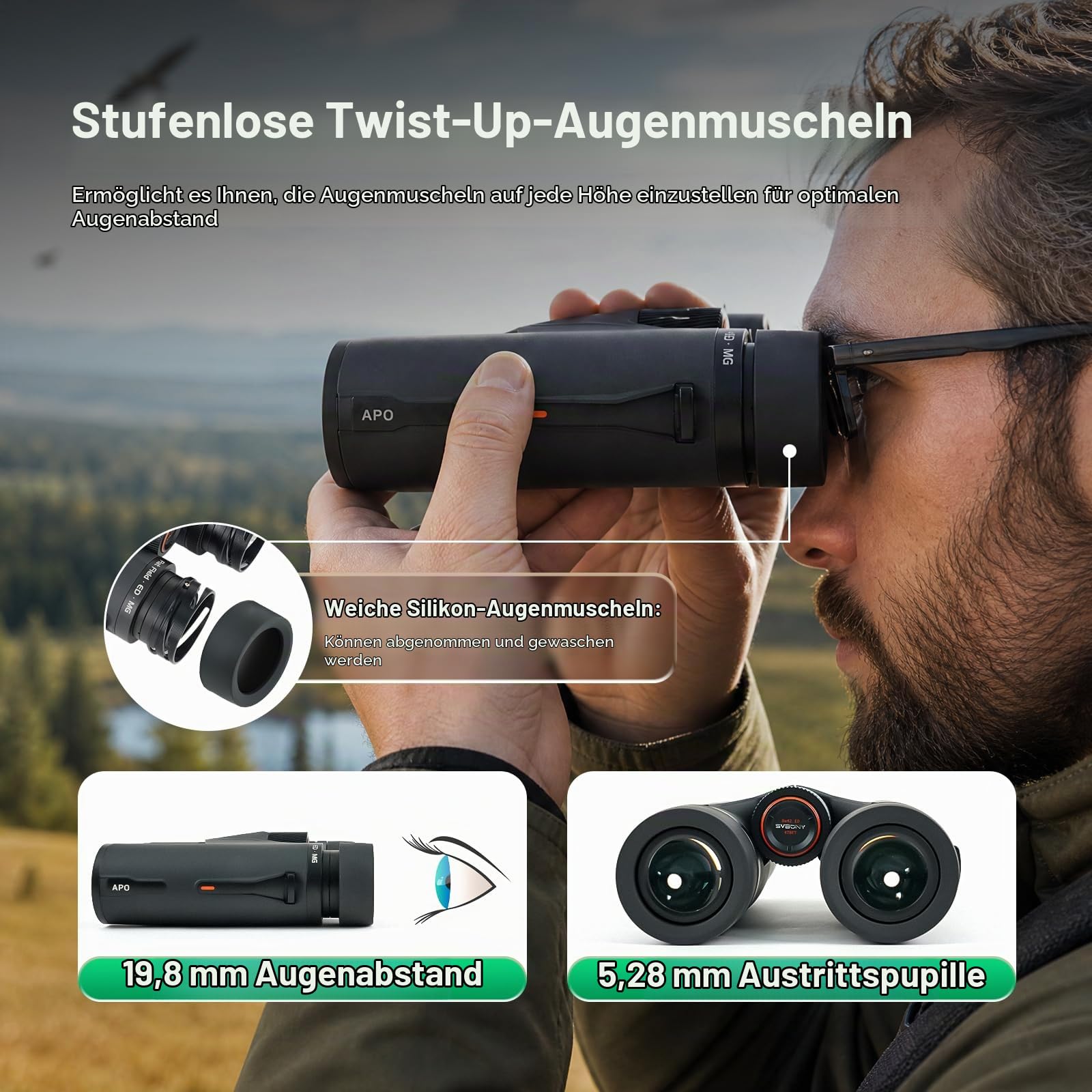 SVBONY SA207 PRO Fernglas 8x42 APO Weitwinkel 9,1°
