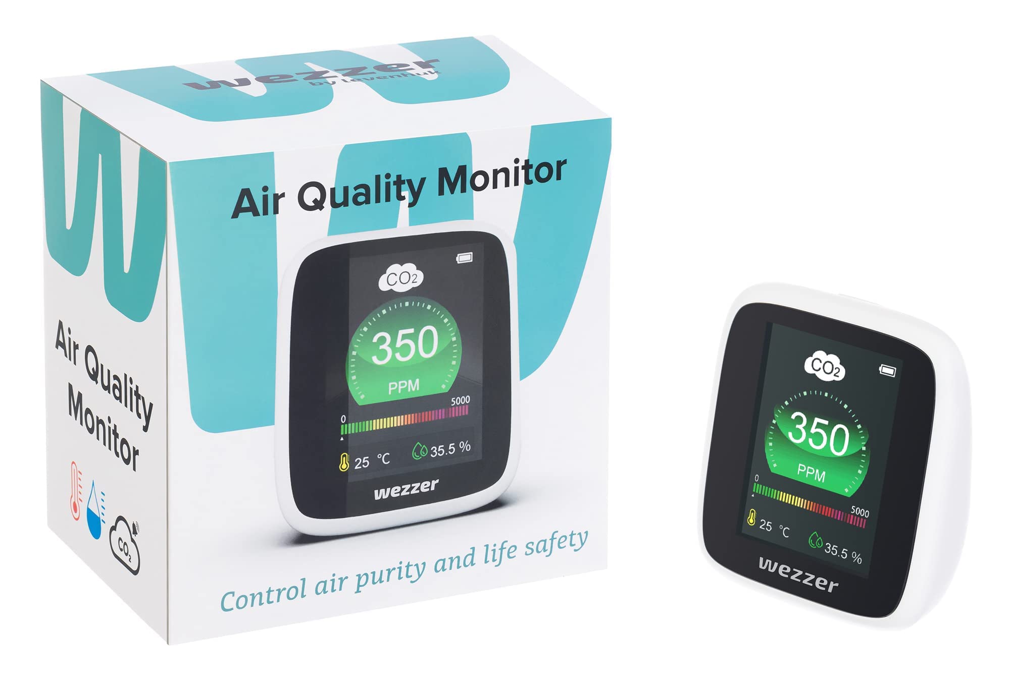 Levenhuk Wezzer Air MC20 CO2-Detektor Farbdisplay Akku