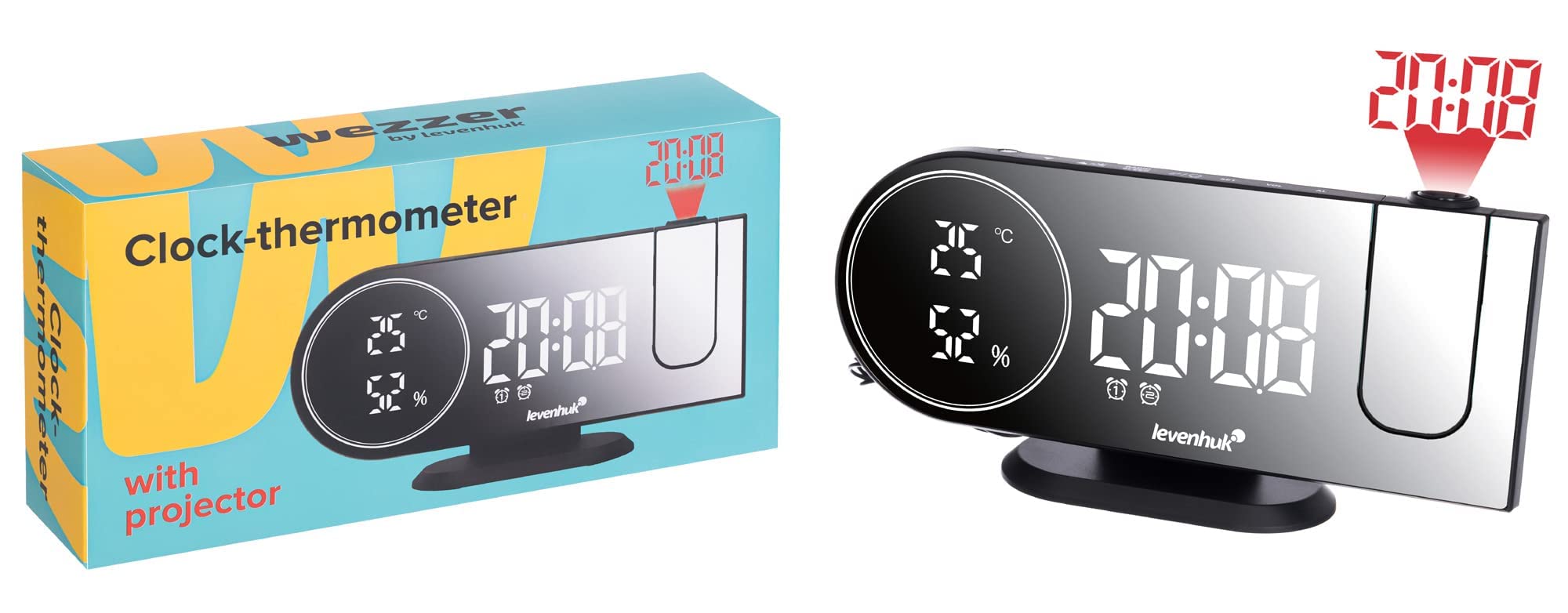 Levenhuk Wezzer Tick H50 Projektionsuhr mit Thermometer