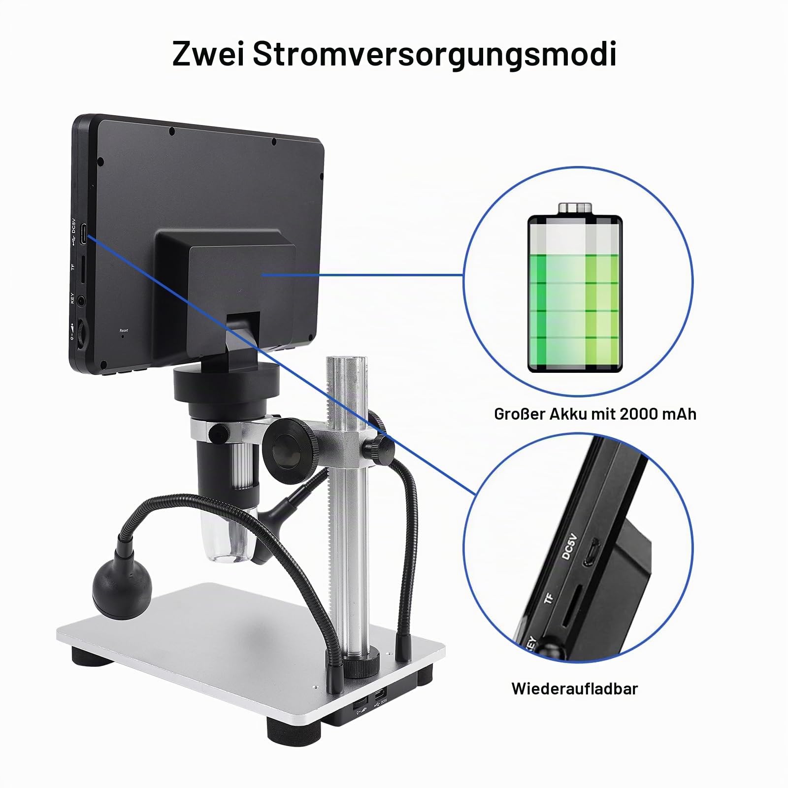 SVBONY SV604 LCD Mikroskop 7 Zoll 1-1200x 12MP LED