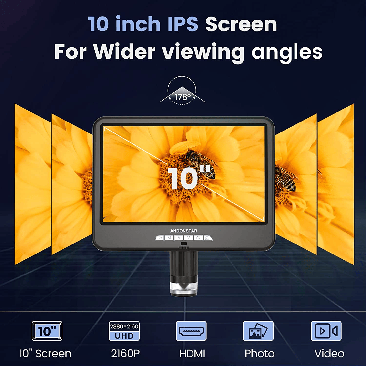 Andonstar AD207S-10 Pro Digitalmikroskop 10,1 Zoll HDMI