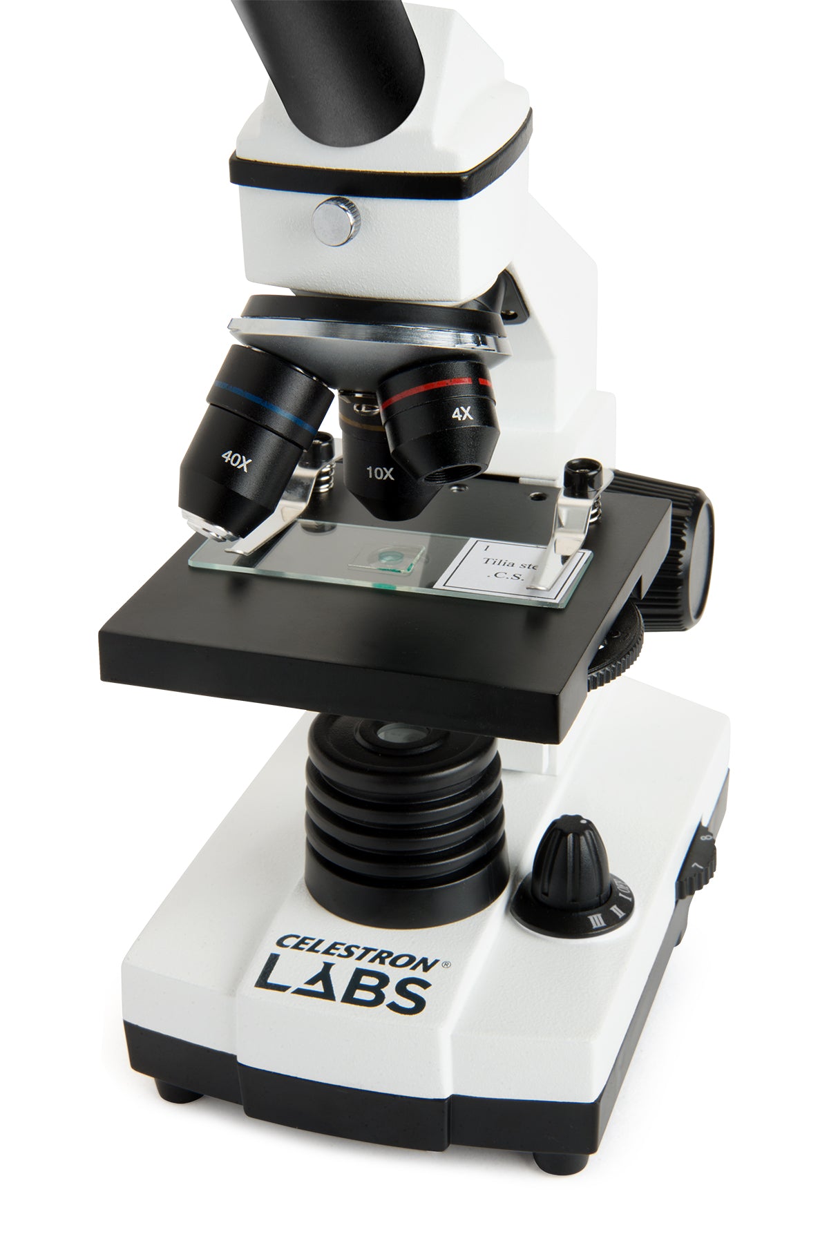 Celestron Labs CM400 Durchlichtmikroskop 40-400x LED