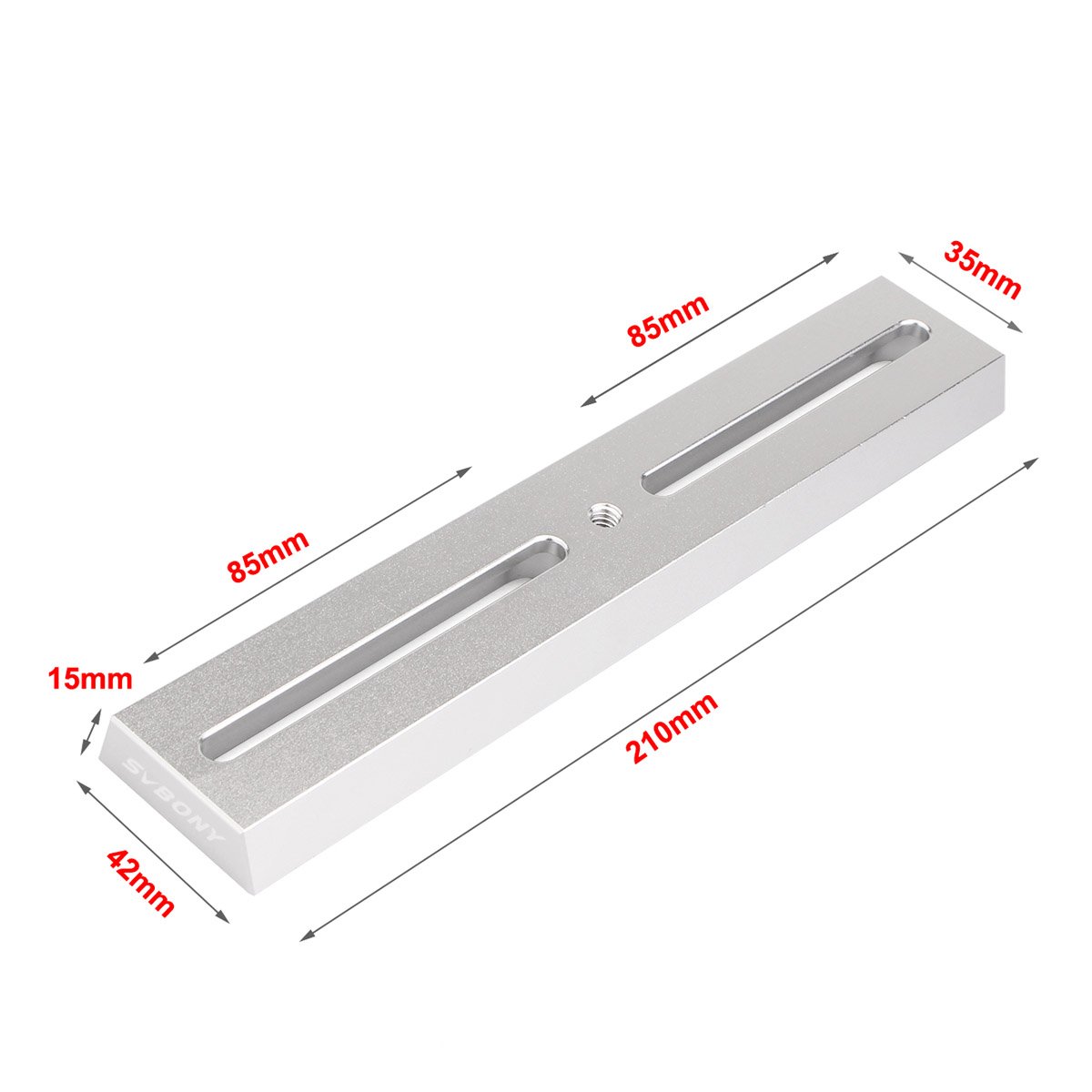 SVBONY Schwalbenschwanz-Montageplatte 210mm Silber Teleskop
