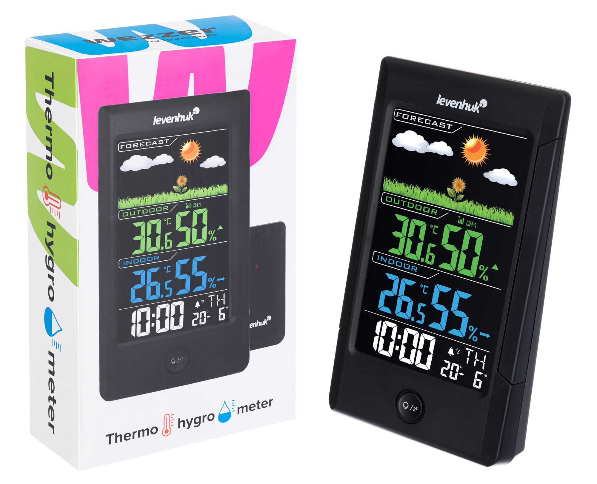 Levenhuk Wezzer Teo TH40 Wetterstation Funk Uhr Wecker