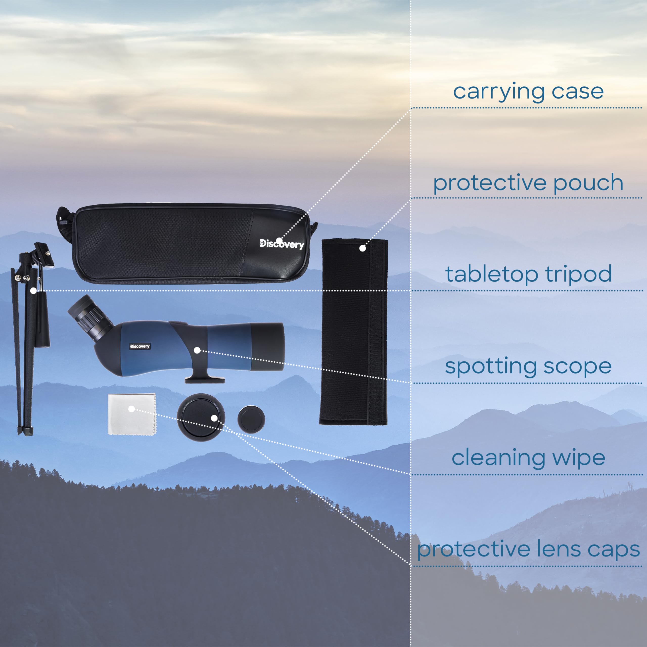 Discovery Range 50 Spektiv 15-45x mit Tischstativ