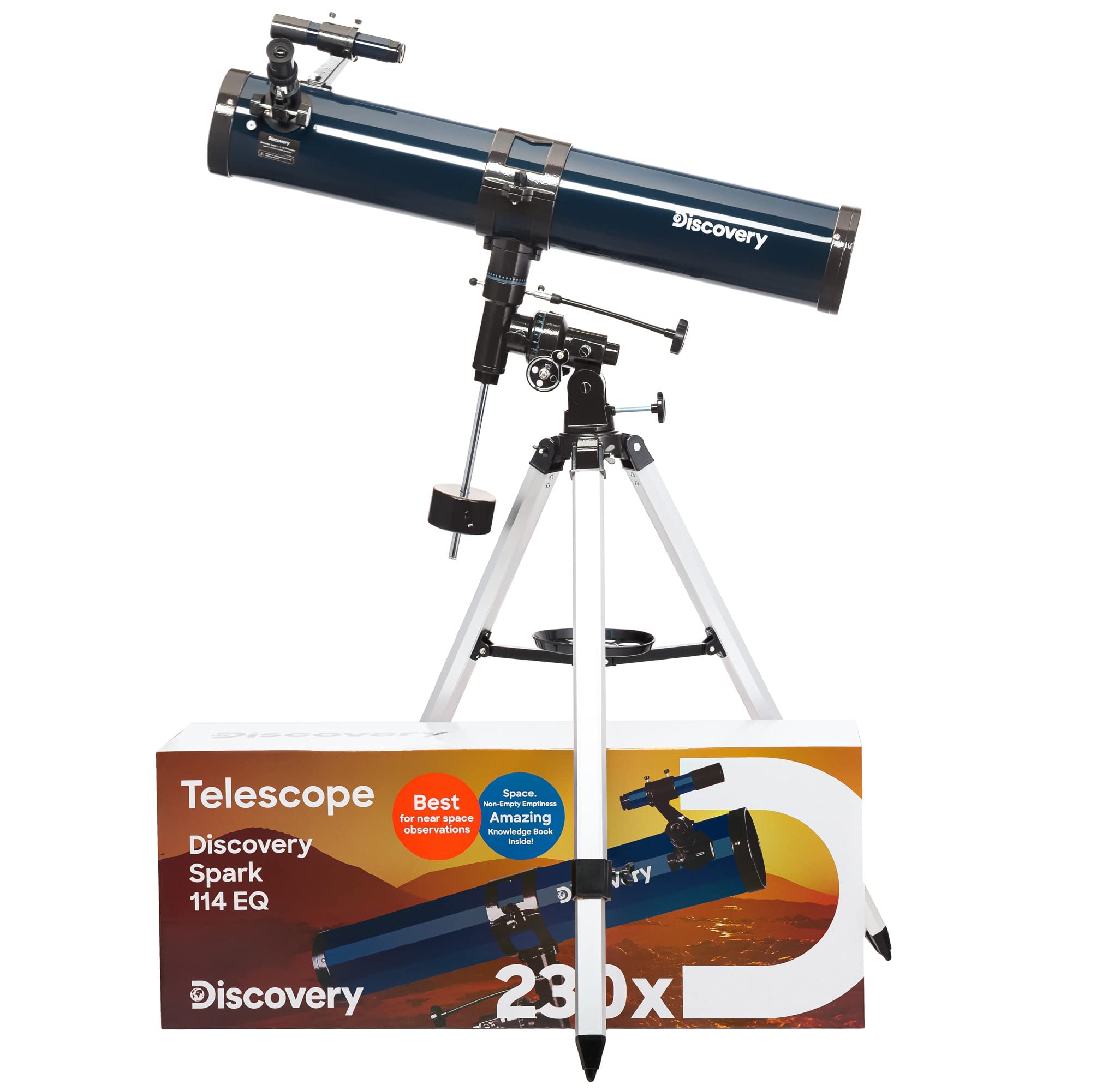 Discovery Spark 114 EQ Teleskop mit Buch Englisch Mondfilter