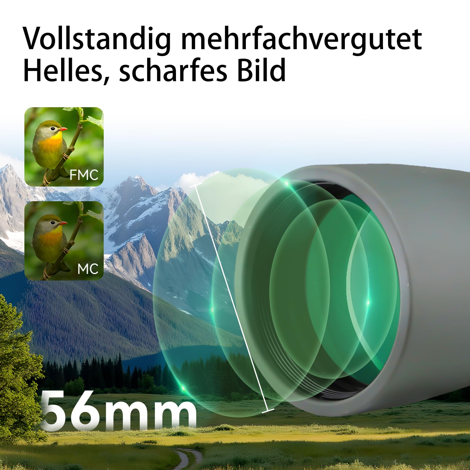 SVBONY SV410 9-27x56 Spektiv ED-Glas kompakt
