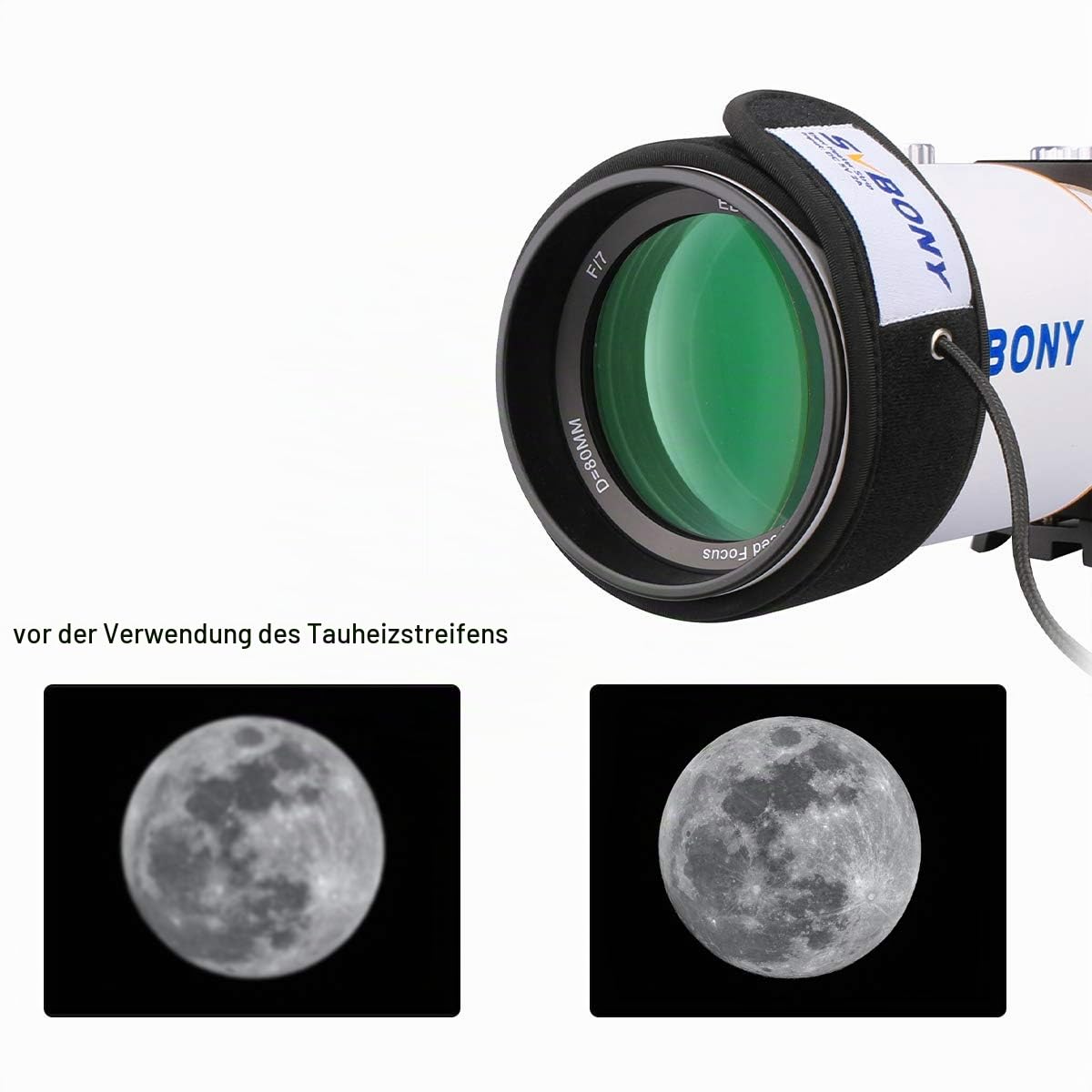 SVBONY SV172 Objektivwärmer 320mm USB Heizband