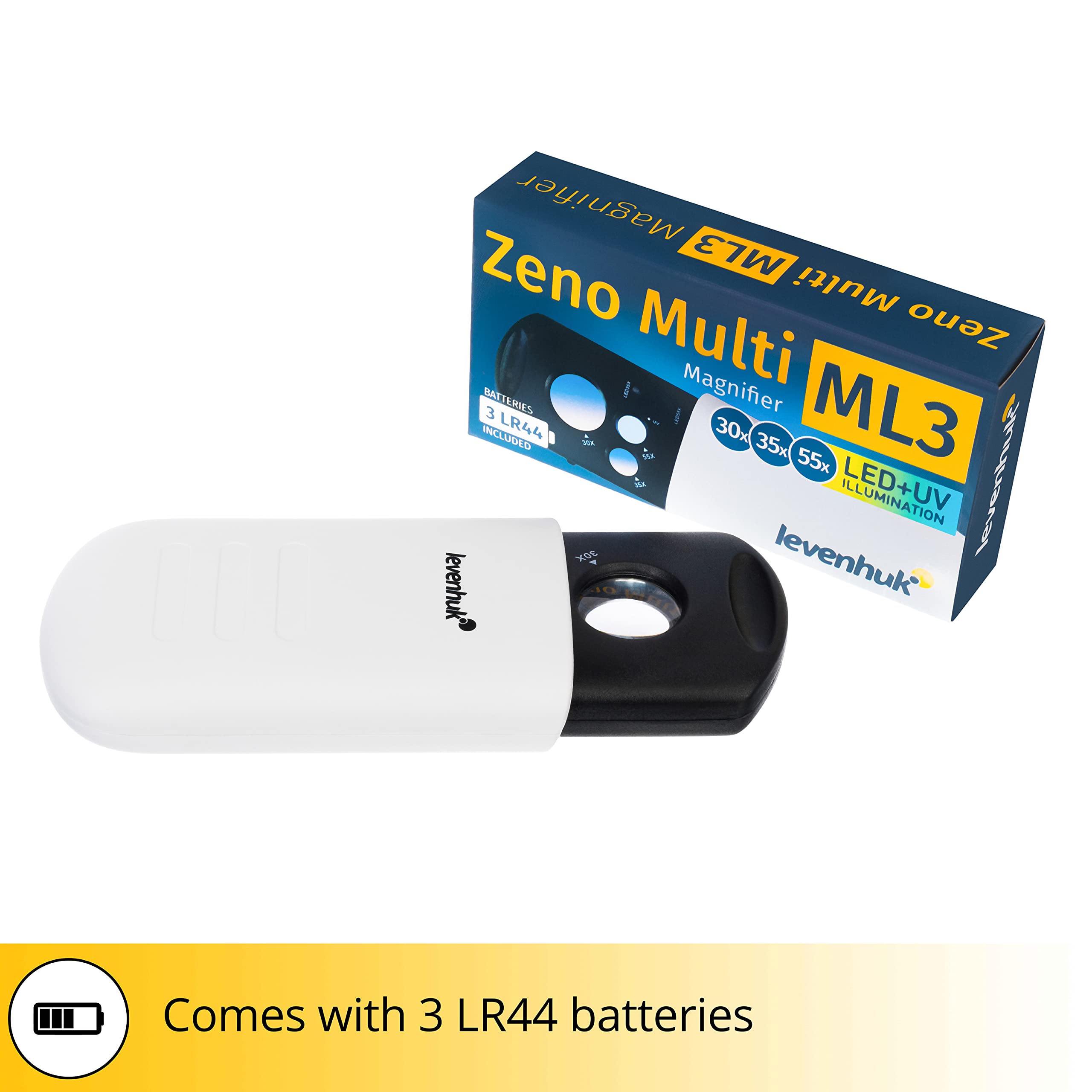 Levenhuk Zeno Multi ML3 Einschlaglupe 30/35/55x LED+UV