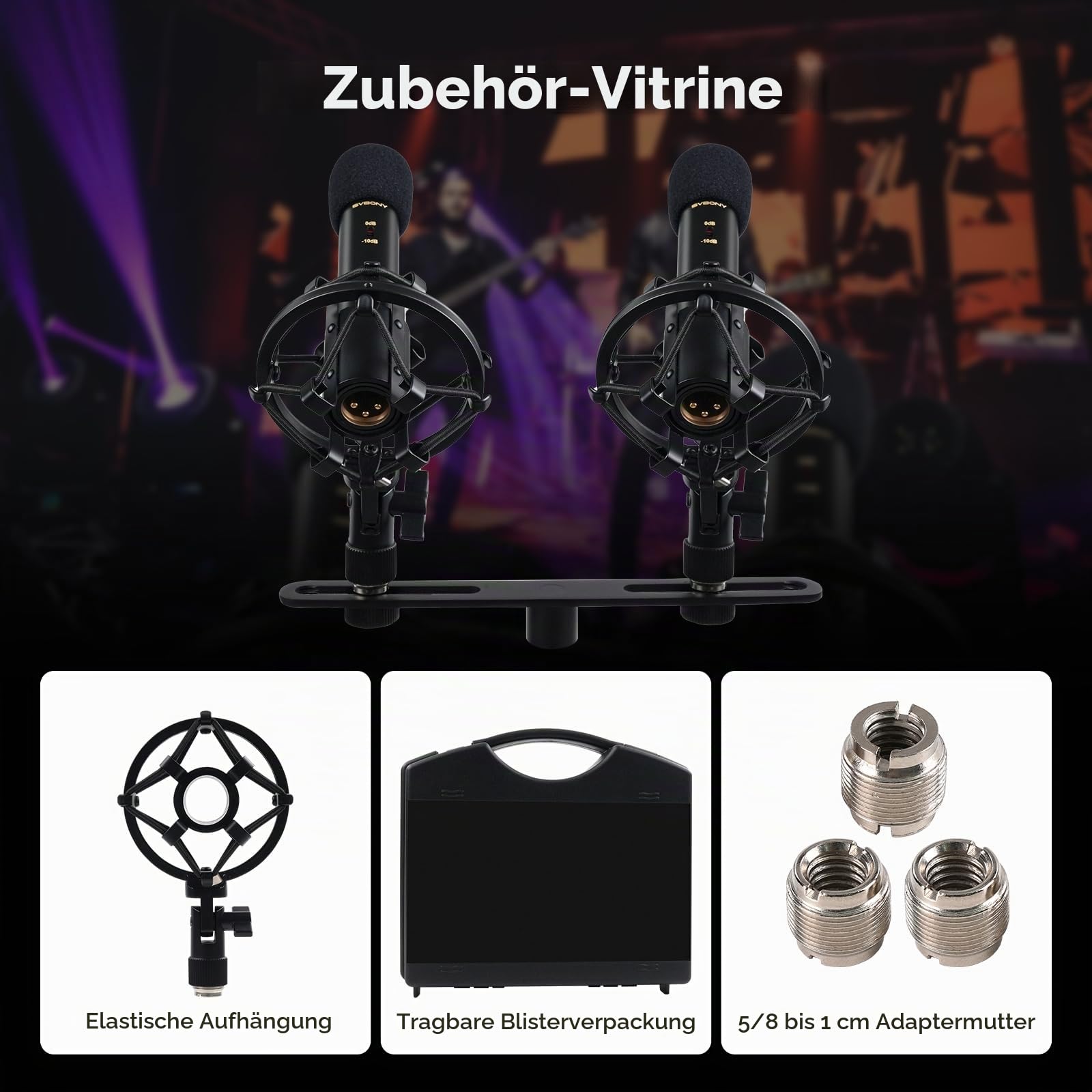 SVBONY Svmic M1 Instrumentenmikrofon Stereo-Set XLR