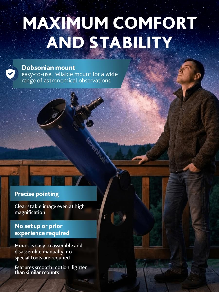 Levenhuk New Skyline Plus 8" 200/1200 Dobson-Teleskop Deep-Sky