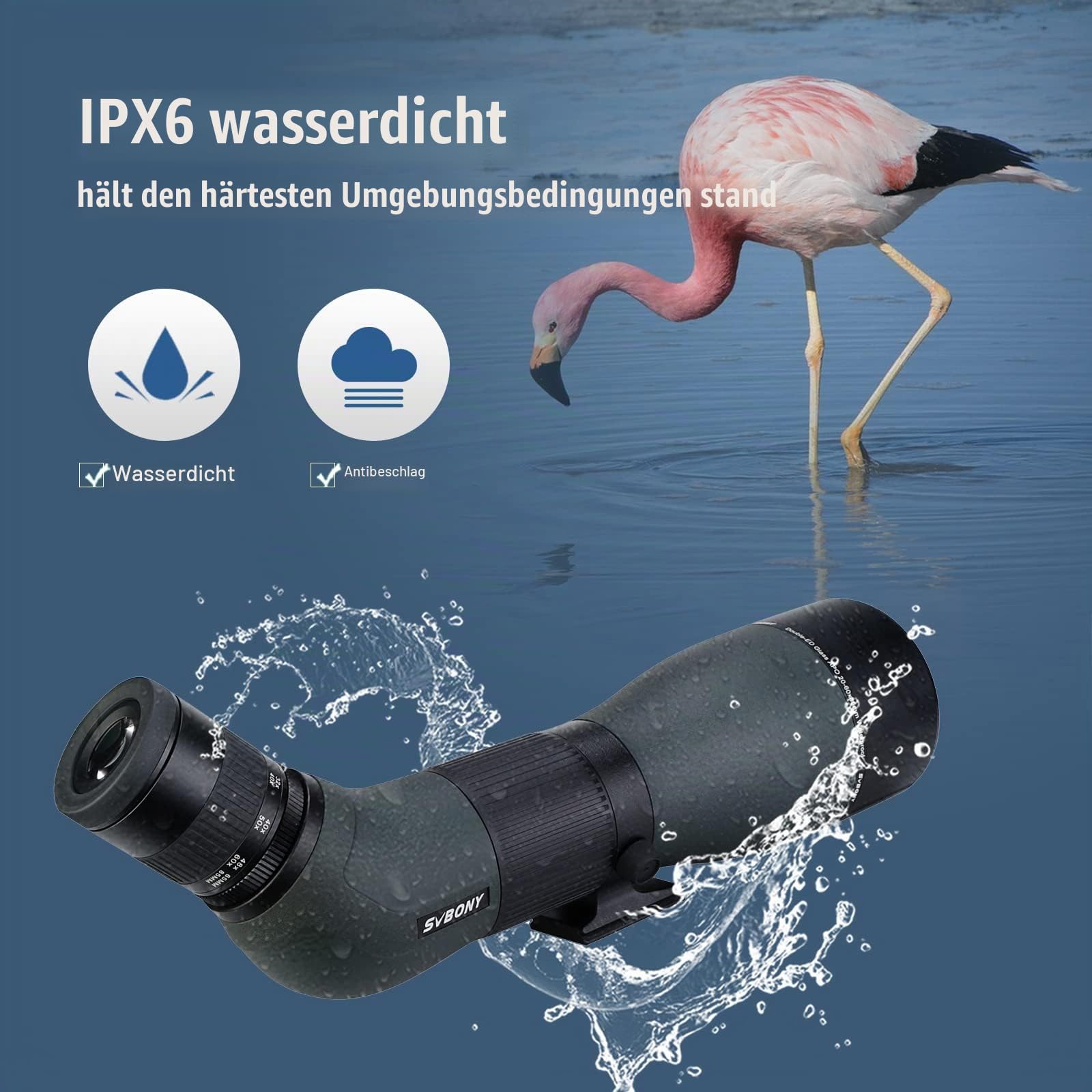 SVBONY SA401 APO Spektiv 20-60x85 abgewinkelt HD