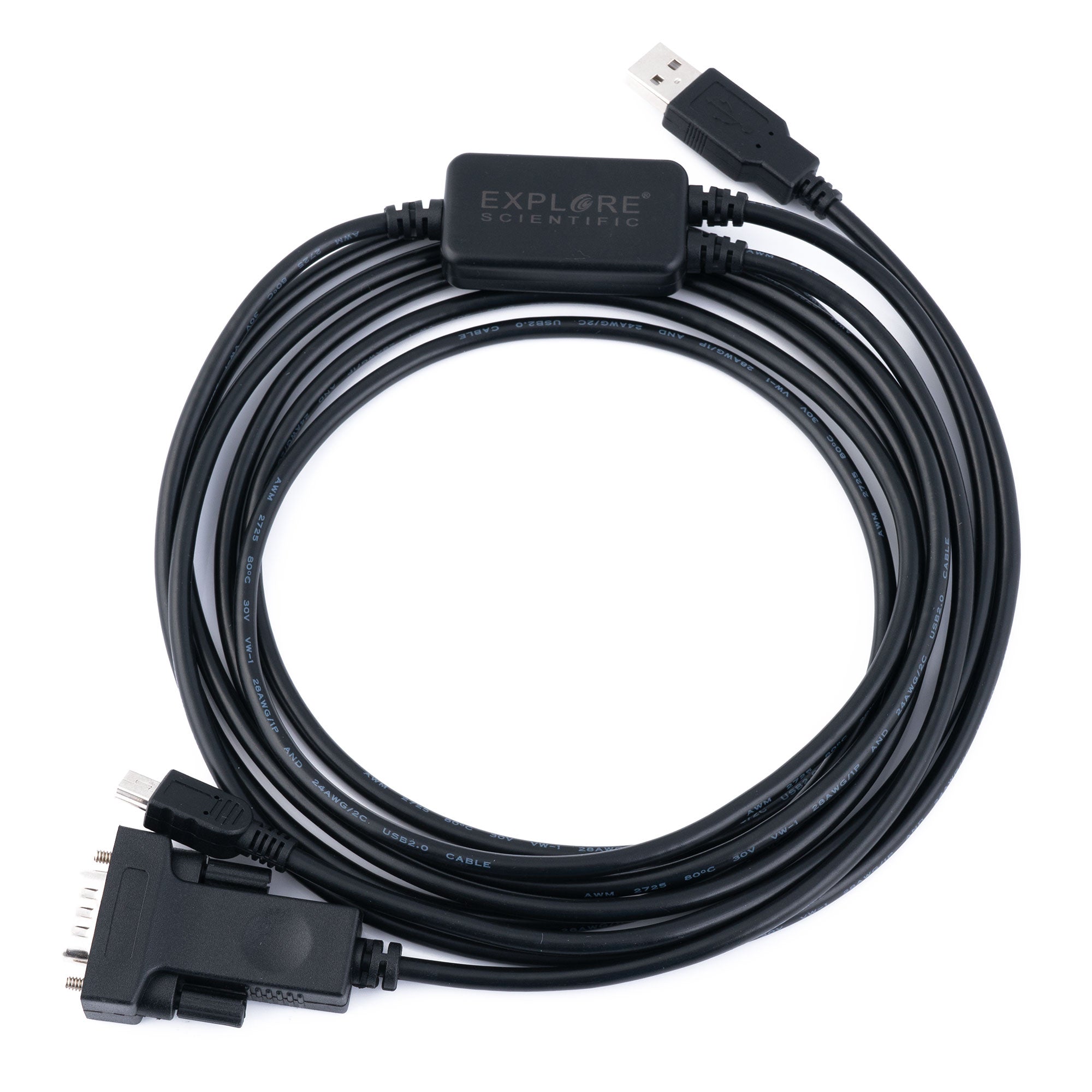 Explore Scientific Dual Plug DB9 FTDI USB Mini B ASCOM-Kabel