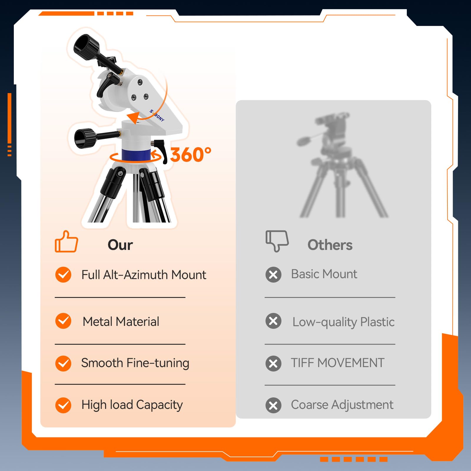 Svbony SV520 Teleskop 90mm 800mm AZ Einsteiger-Set