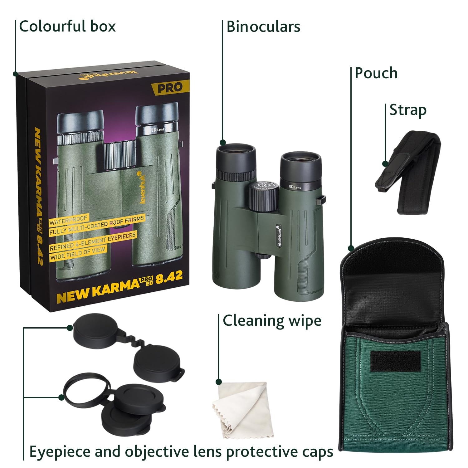 Levenhuk Karma PRO ED 8x42 Fernglas 7,8 Grad
