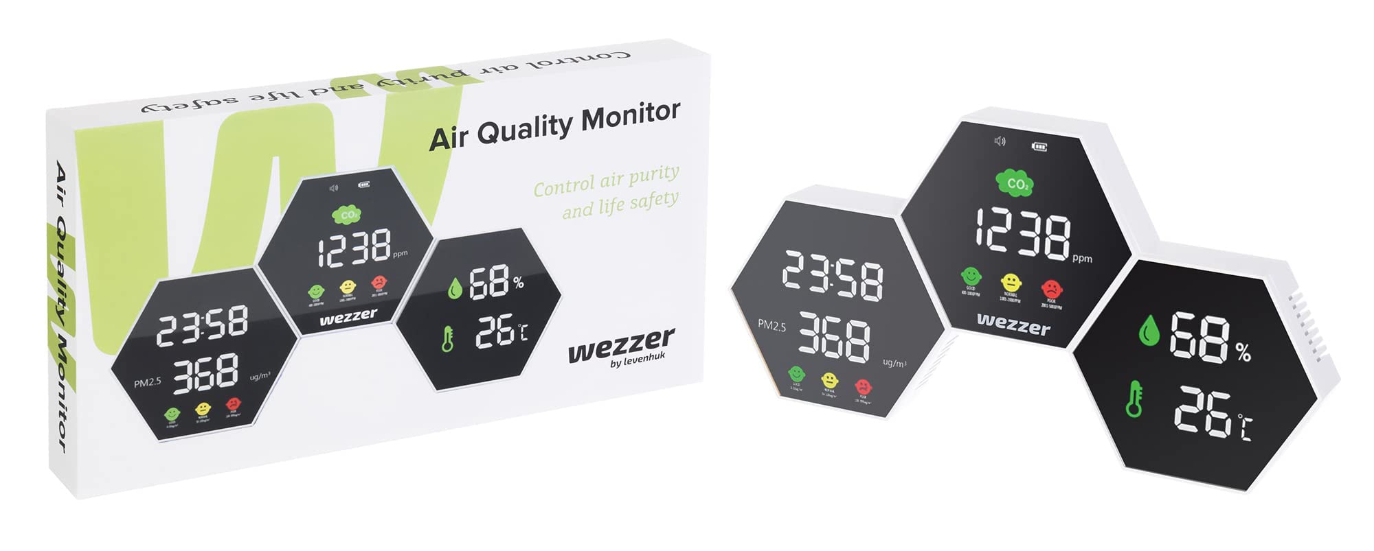 Levenhuk Wezzer Air PRO DM50 Luftqualitätsmonitor CO2 Feinstaub