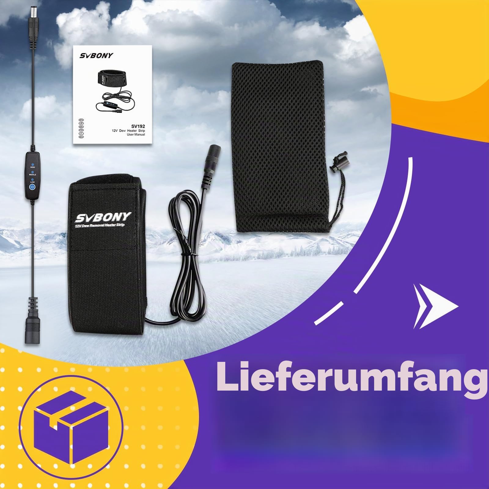 SVBONY SV192 Tauheizband 480 mm 12V 3 Stufen
