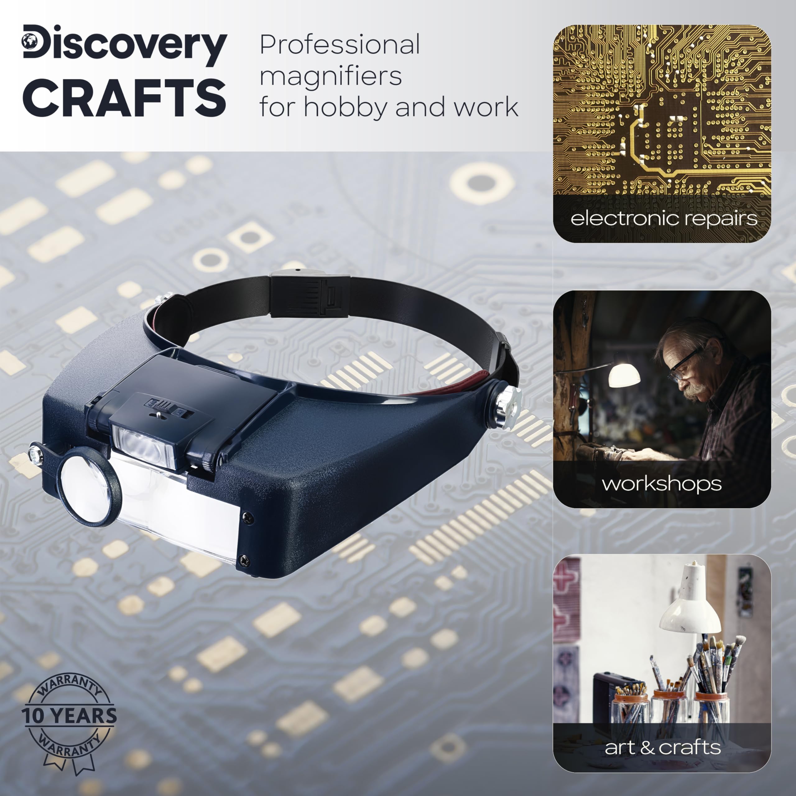 Discovery Crafts DHD 20 Kopflupe LED 1,5-8x