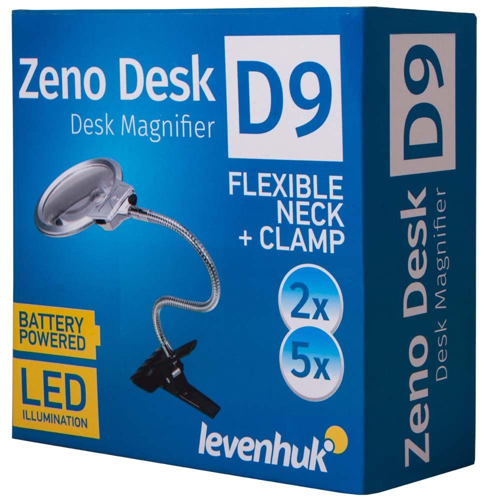 Levenhuk Zeno Desk D9 Tischlupe LED 2-fach flexibel