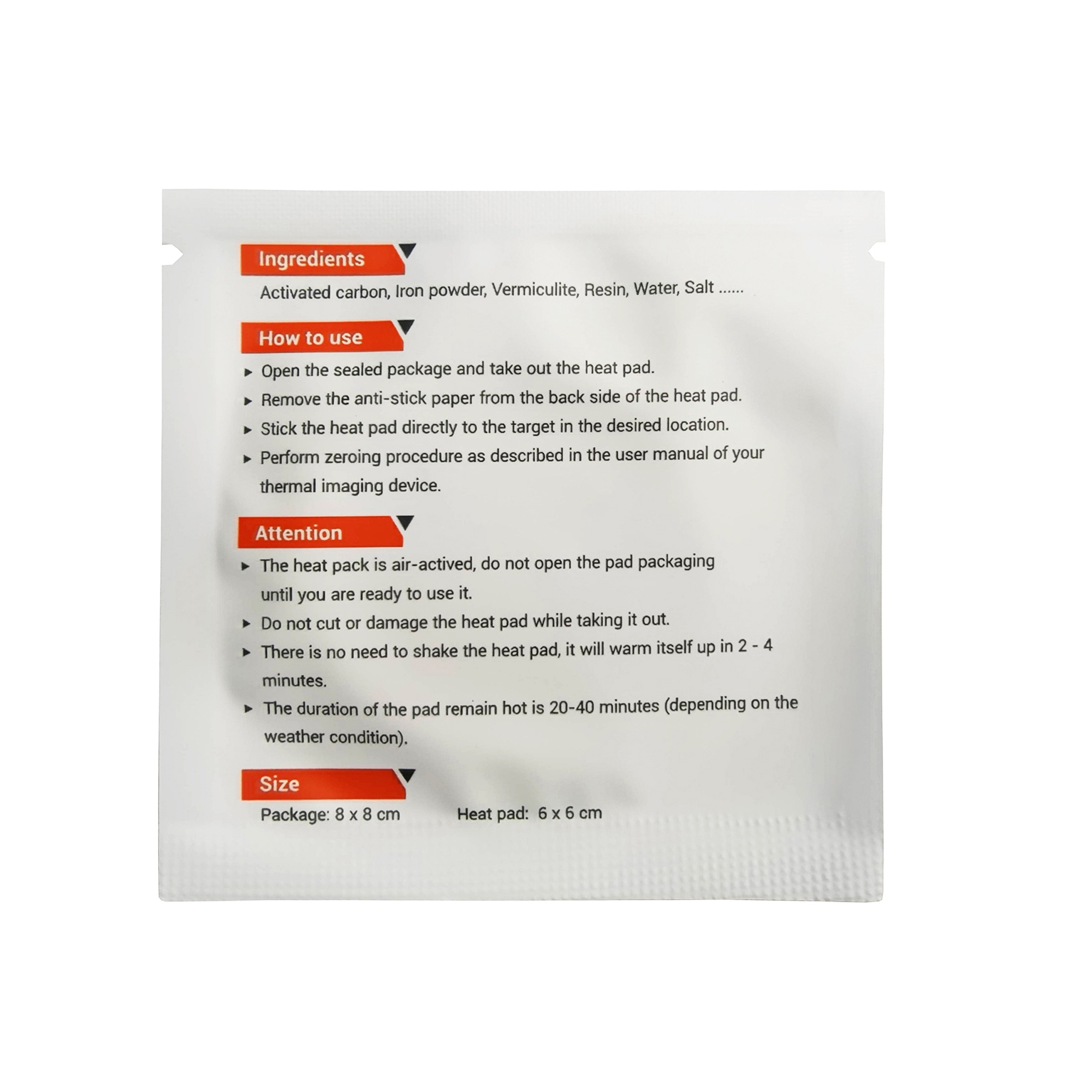 RIX Accessories Einschießscheibe Wärmebild 10er Pack Wärmepad