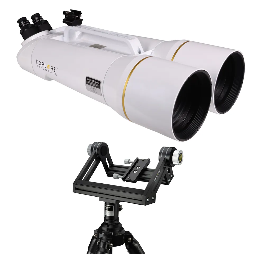 Explore Scientific BT 150mm ED Riesenfernglas U-Mount Stativ Set