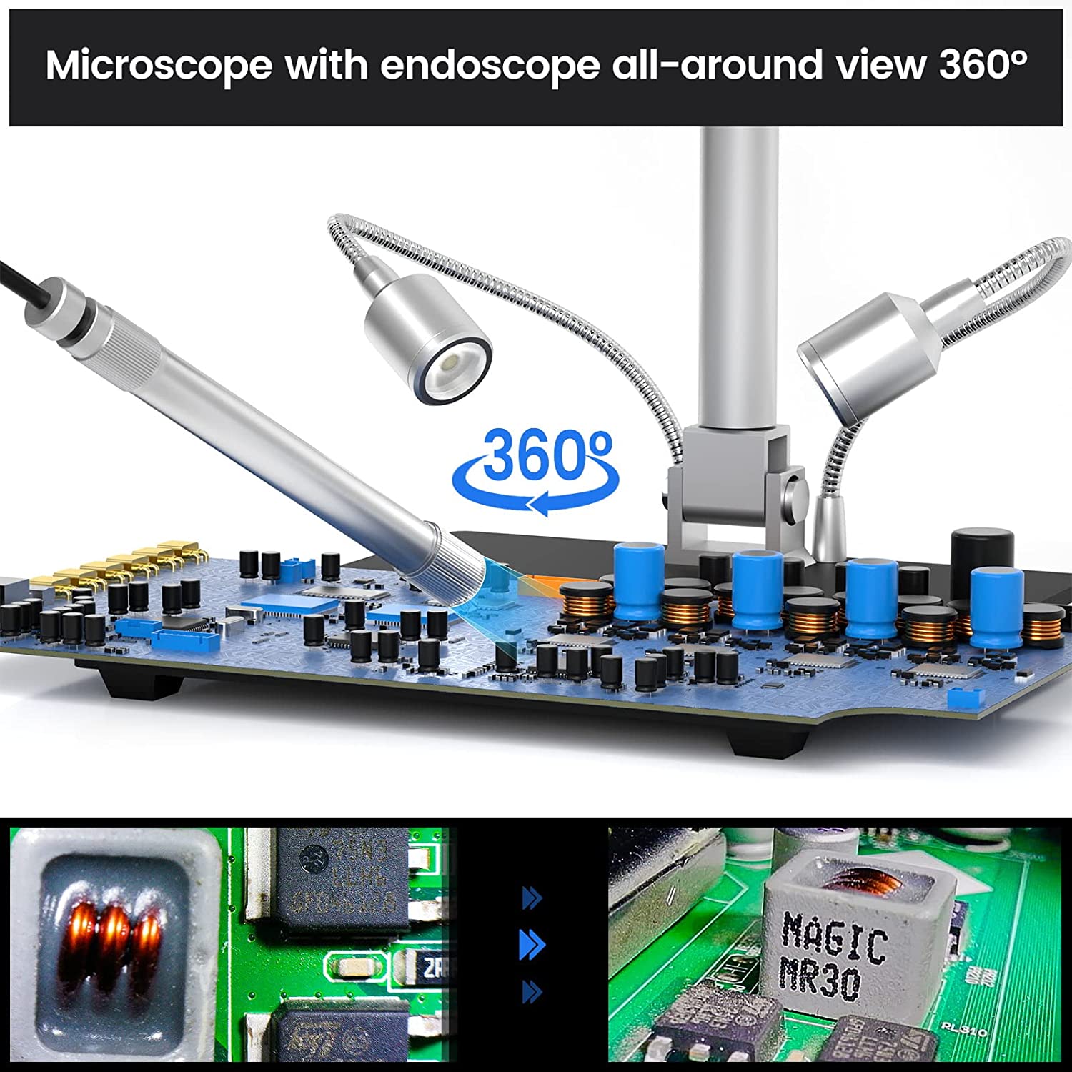 Andonstar AD409 Pro-Es Mikroskop Endoskop 10,1 Zoll