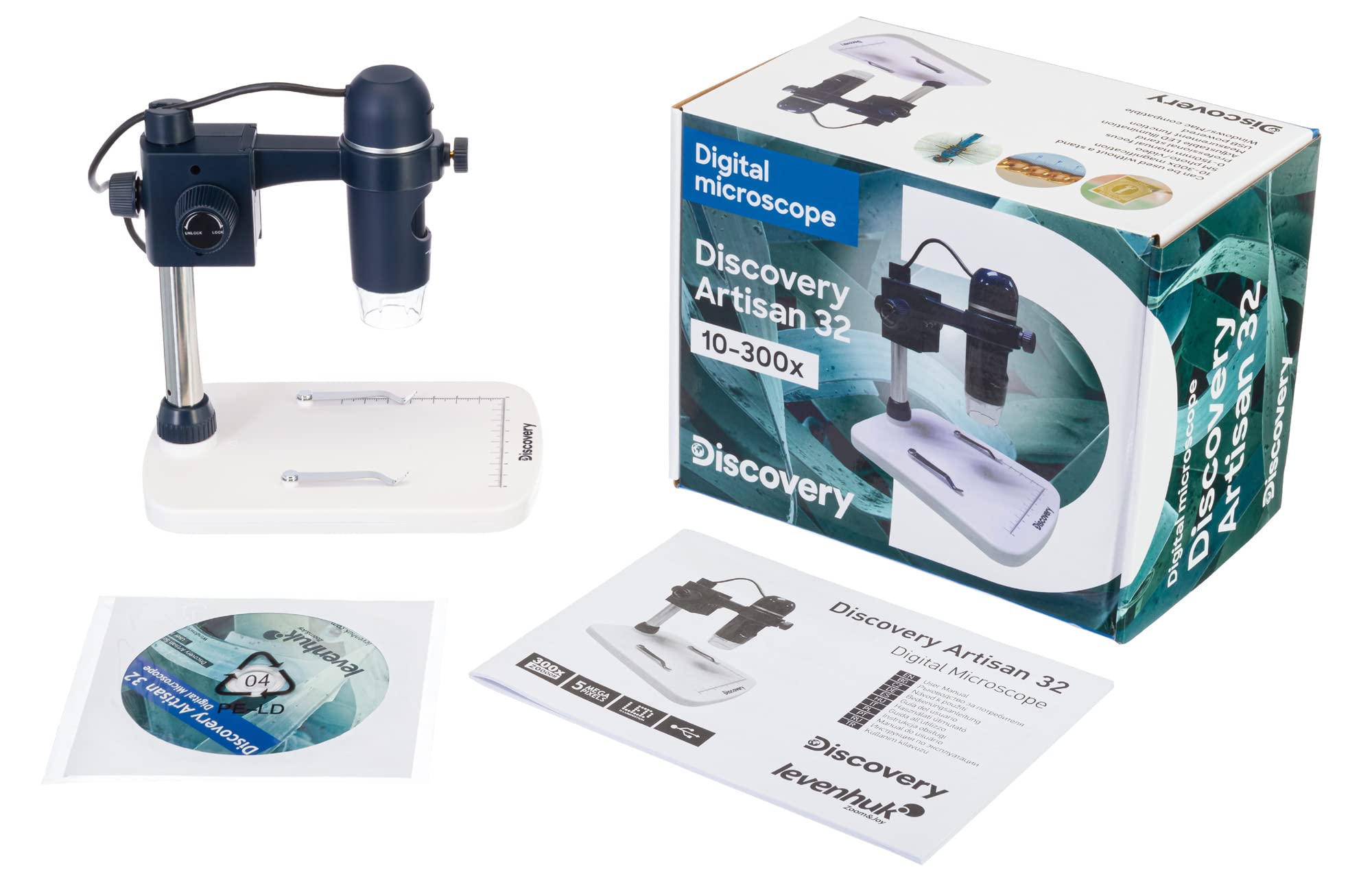 Levenhuk Discovery Artisan 32 Digitalmikroskop 10-300x 5MP