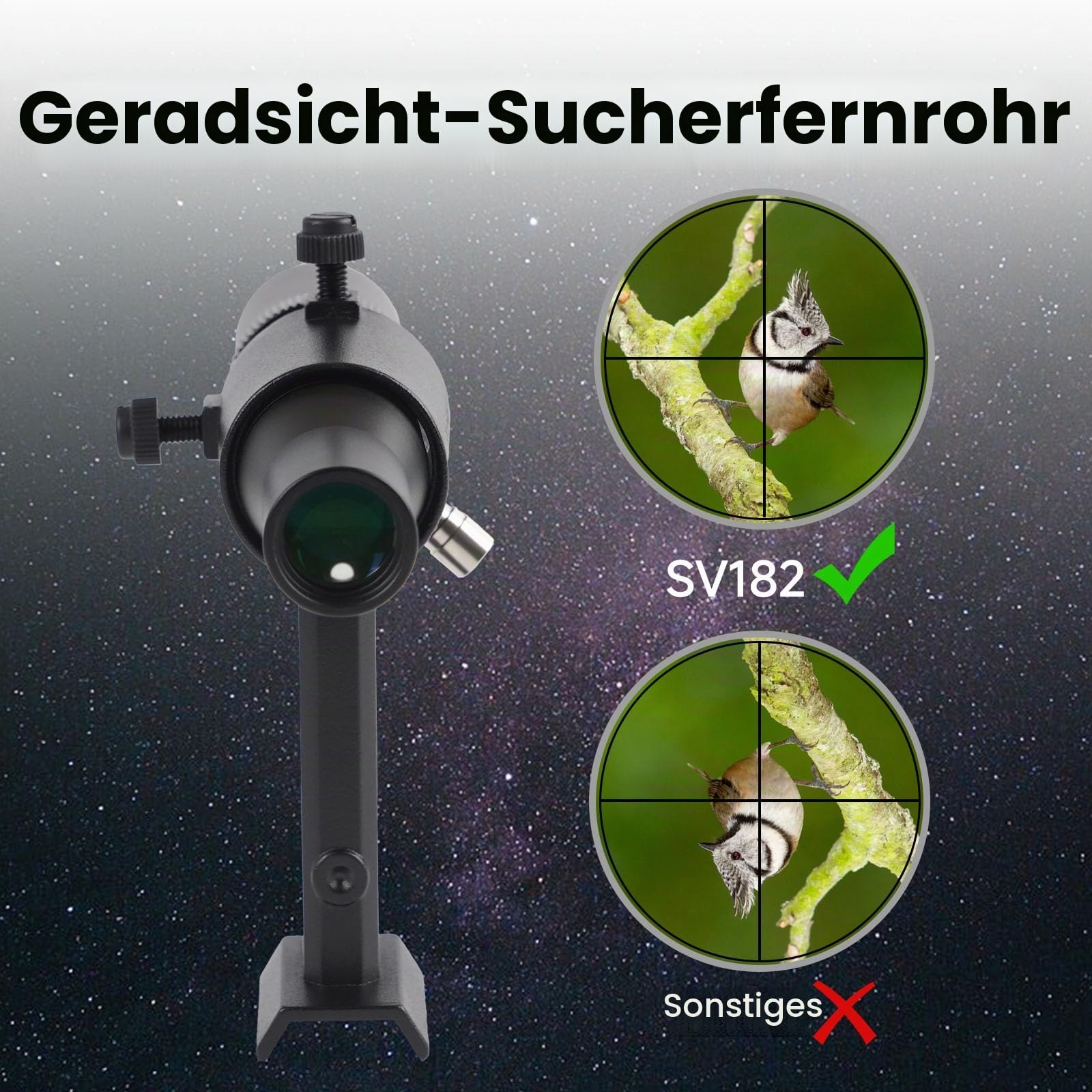 SVBONY SV182 6x30 Sucherfernrohr Metall mit Halterung