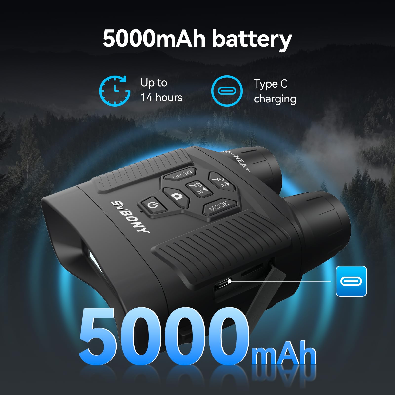 SVBONY SA206 Nachtsichtgerät 8X 300m 4K mit 32GB Karte
