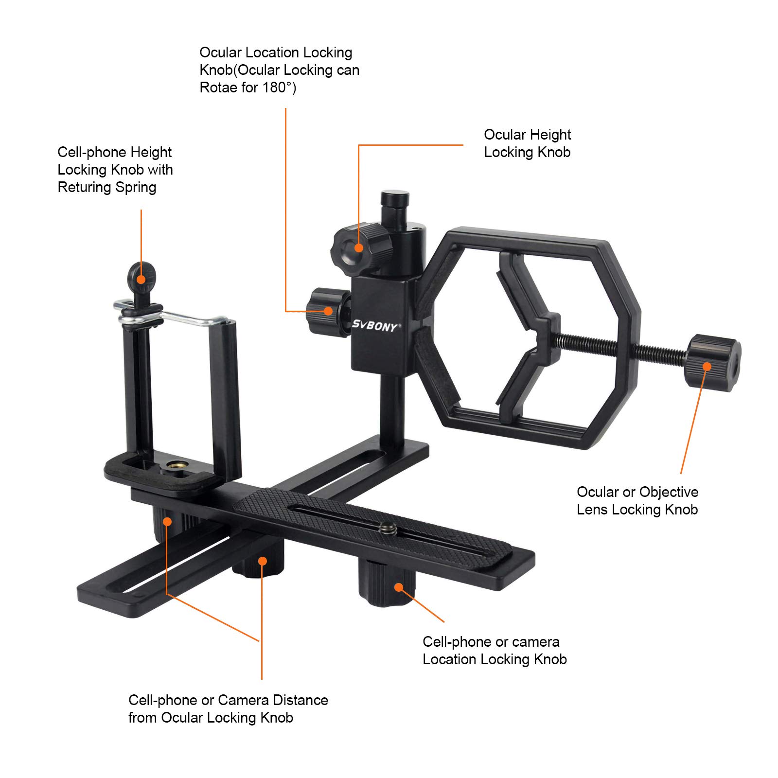 SVBONY Teleskop Handy Adapter Smartphone universal