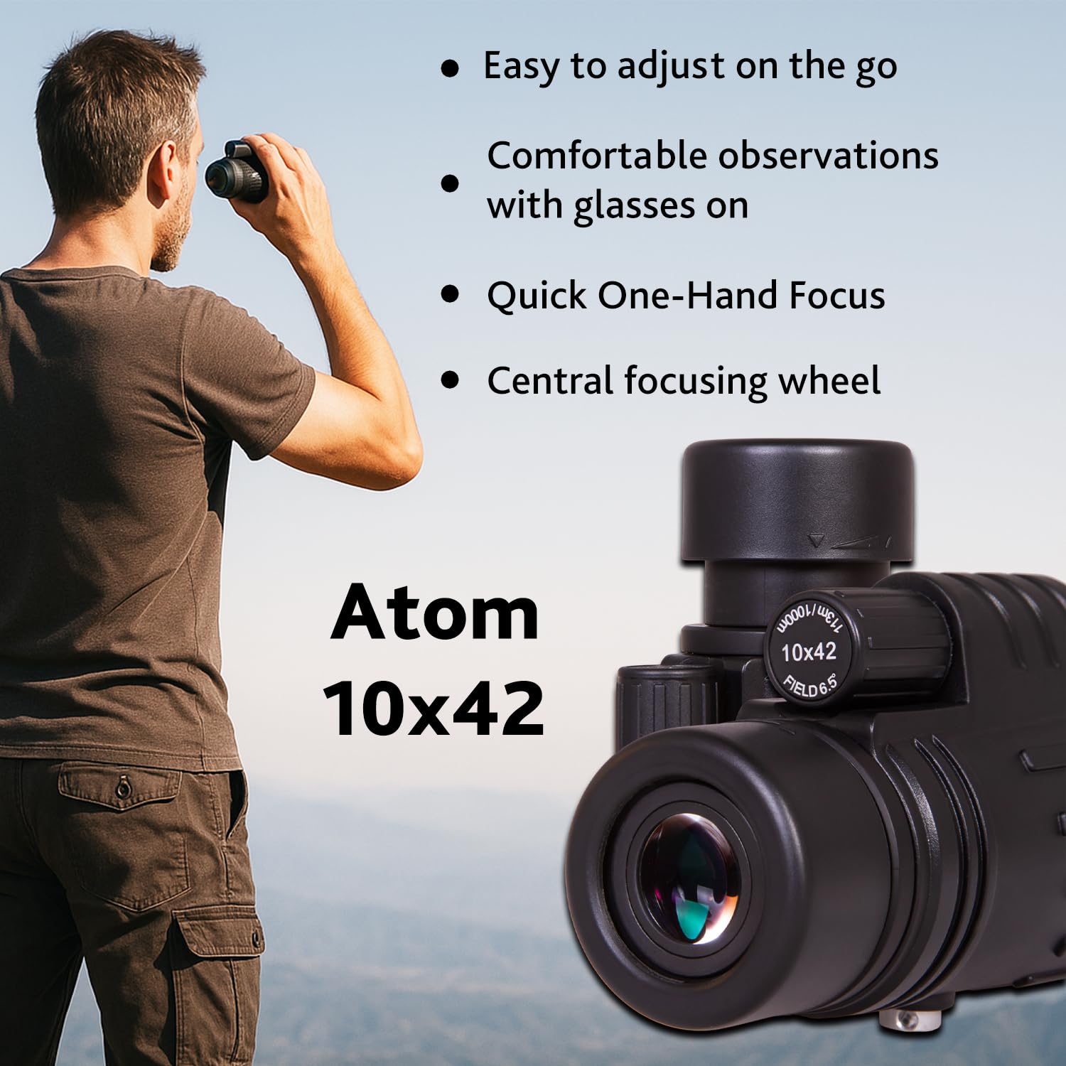 Levenhuk Atom 10x42 Monokular kompakt BK-7