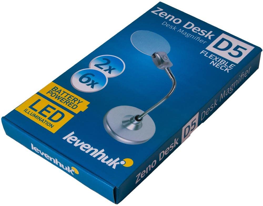 Levenhuk Zeno Desk D5 Tischlupe LED 2x/6x Stand