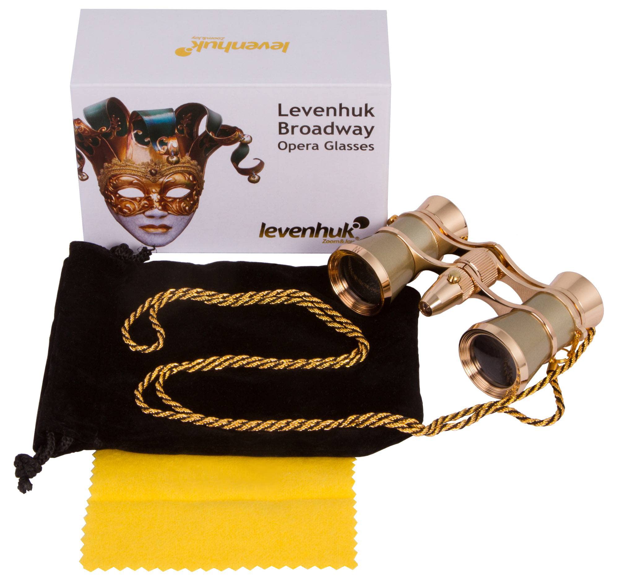 Levenhuk Broadway 325F Opernglas 3x25 Gold LED Kette
