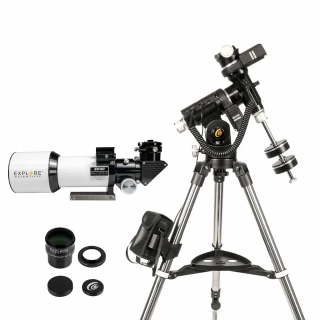 Explore Scientific ED80 APO Refraktor Teleskop 80mm Set mit Montierung