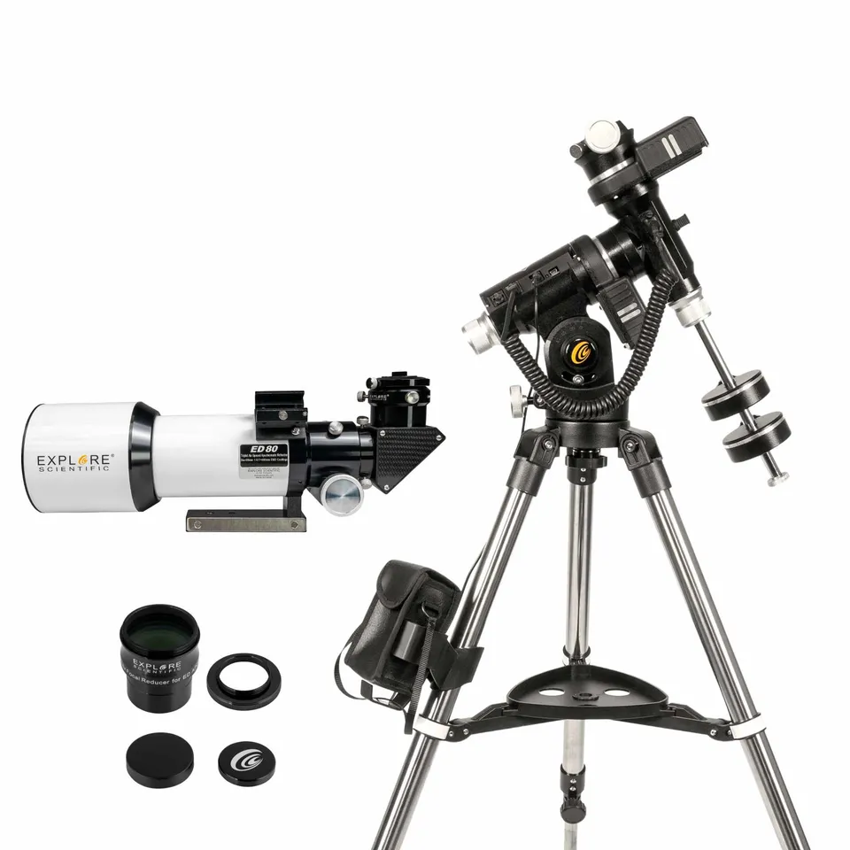 Explore Scientific ED80 APO Refraktor Teleskop 80mm Set mit Montierung