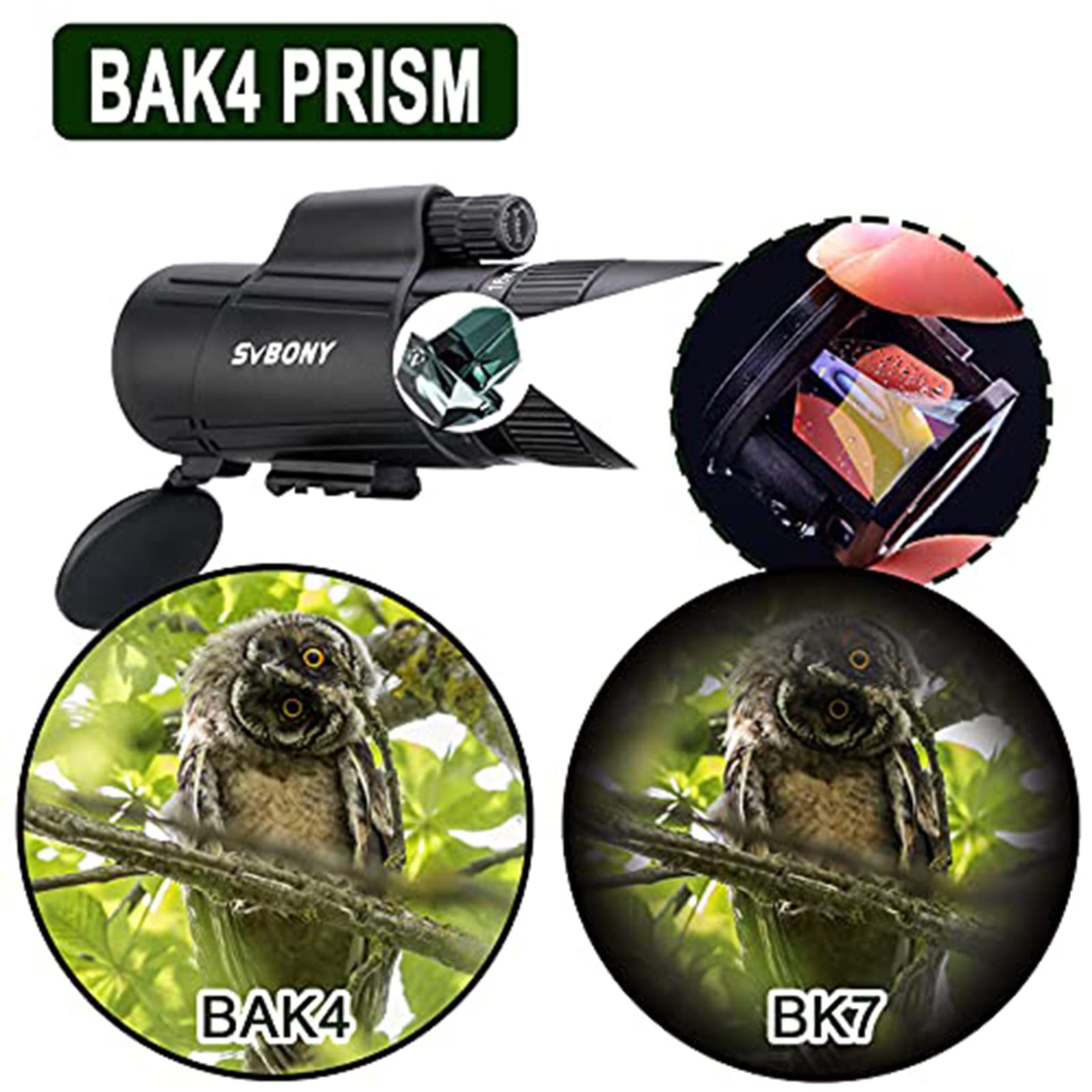 SVBONY SV302 8-16x42 Zoom-Monokular BAK4 wasserdicht