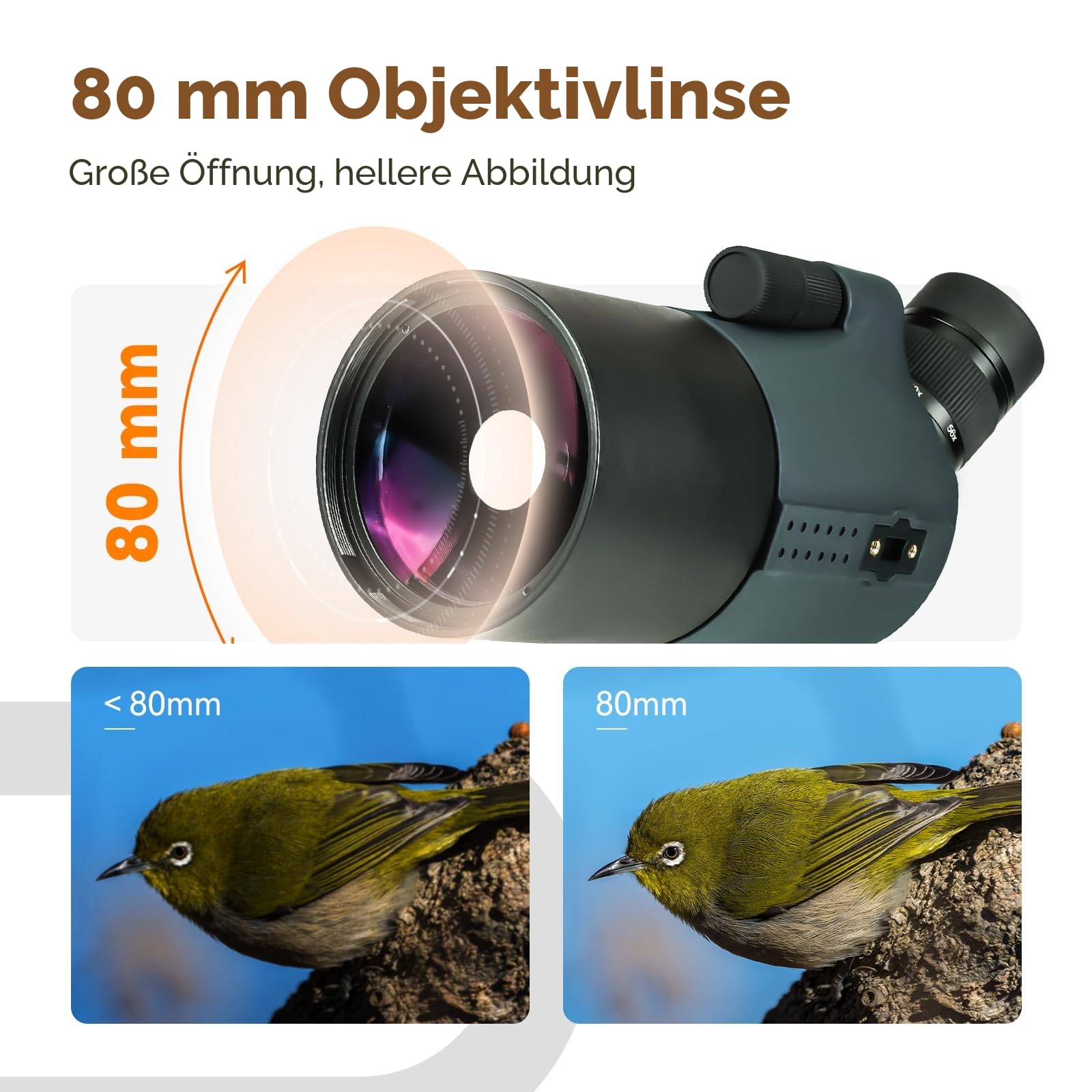 SVBONY SV41Pro Mak Spektiv 28-84x80 mit Sucherfernrohr