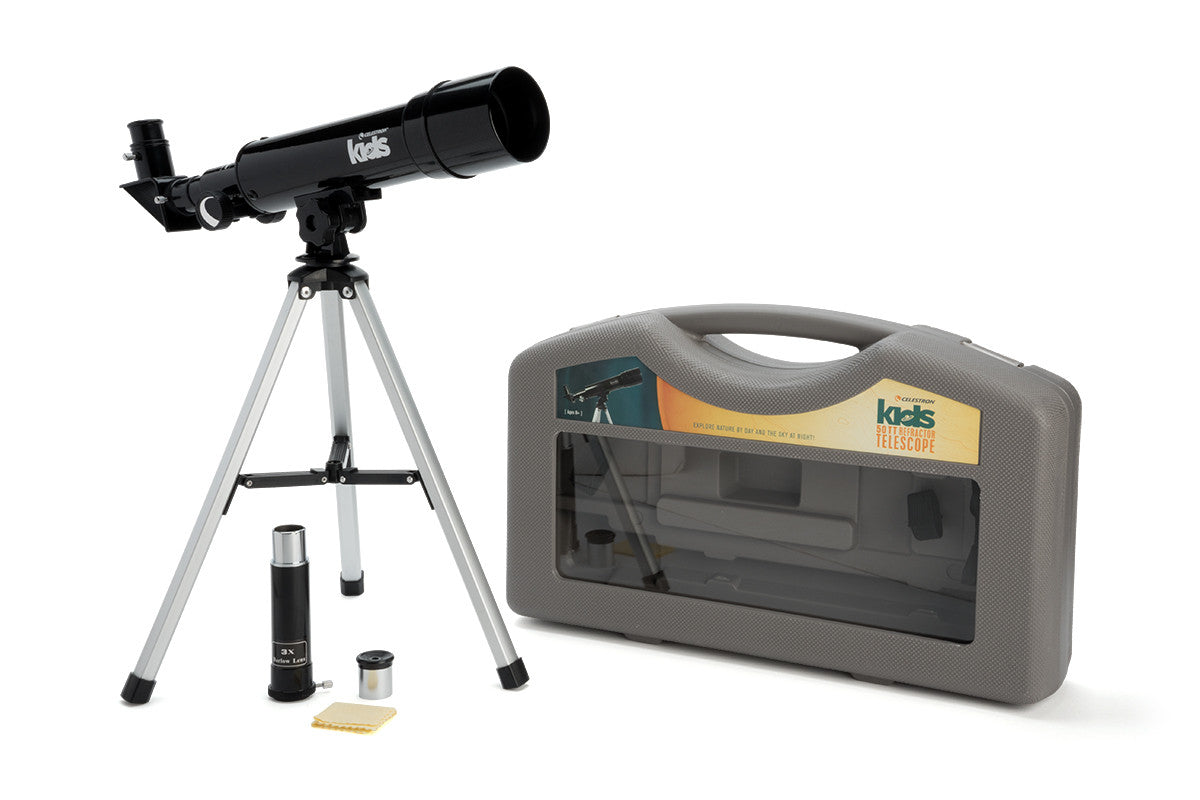 Celestron Kids 50mm Refraktor Kinderteleskop mit Koffer