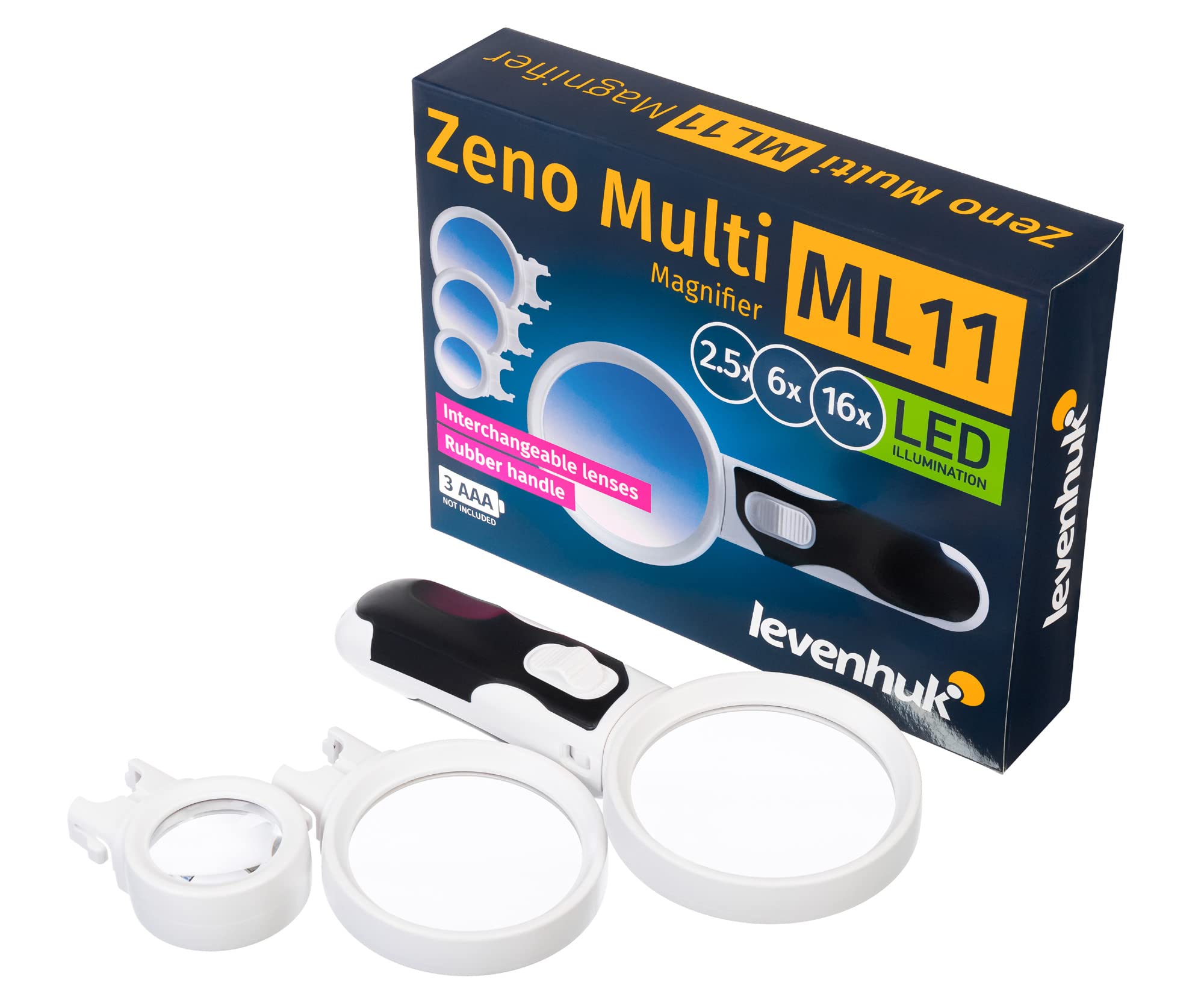 Levenhuk Zeno Desk D8 Tischlupe LED 2X/5X flexibler Arm