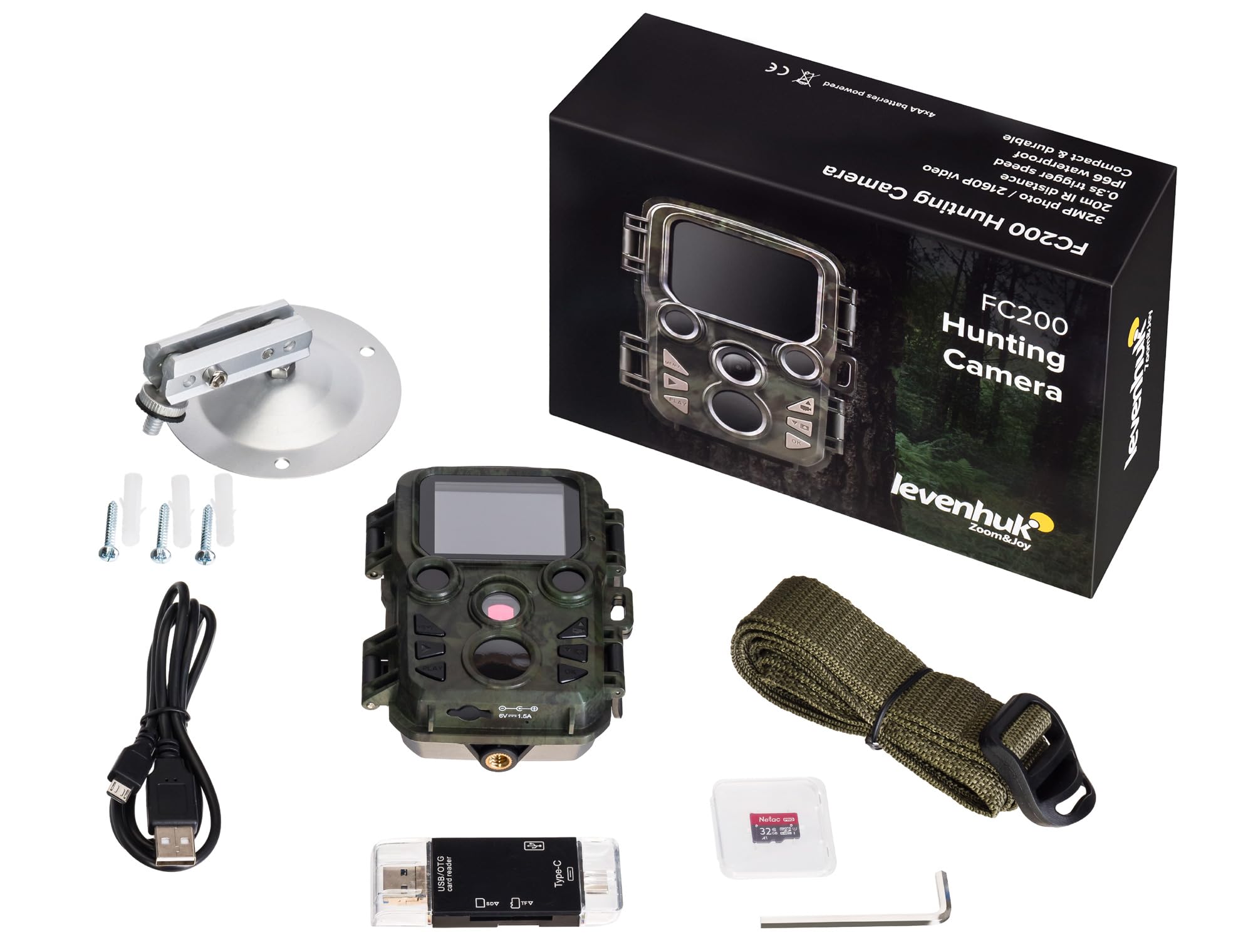 Levenhuk FC200 Wildkamera 8 MP Nachtsicht 32 GB wasserdicht