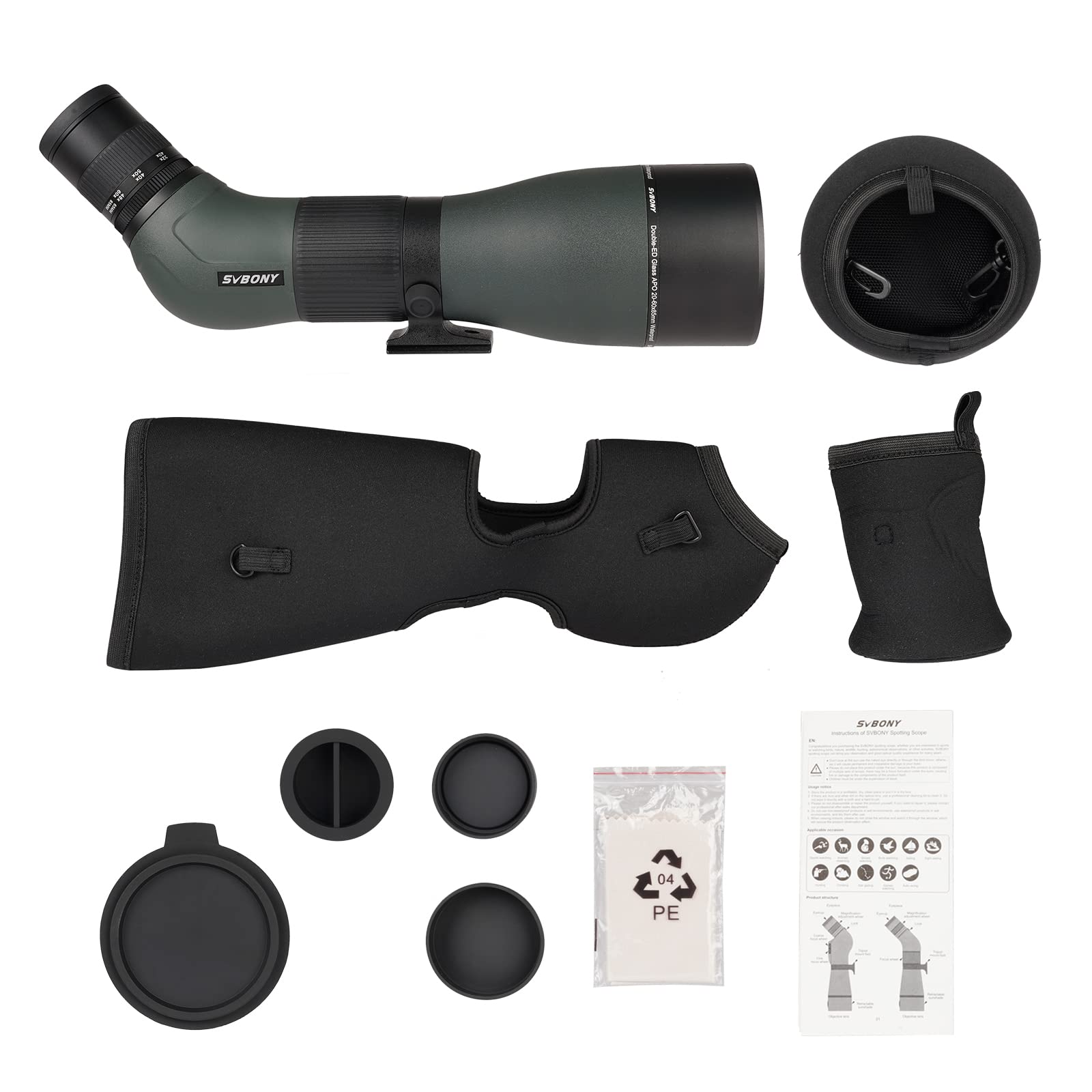 SVBONY SA401 APO Spektiv 20-60x85 abgewinkelt HD