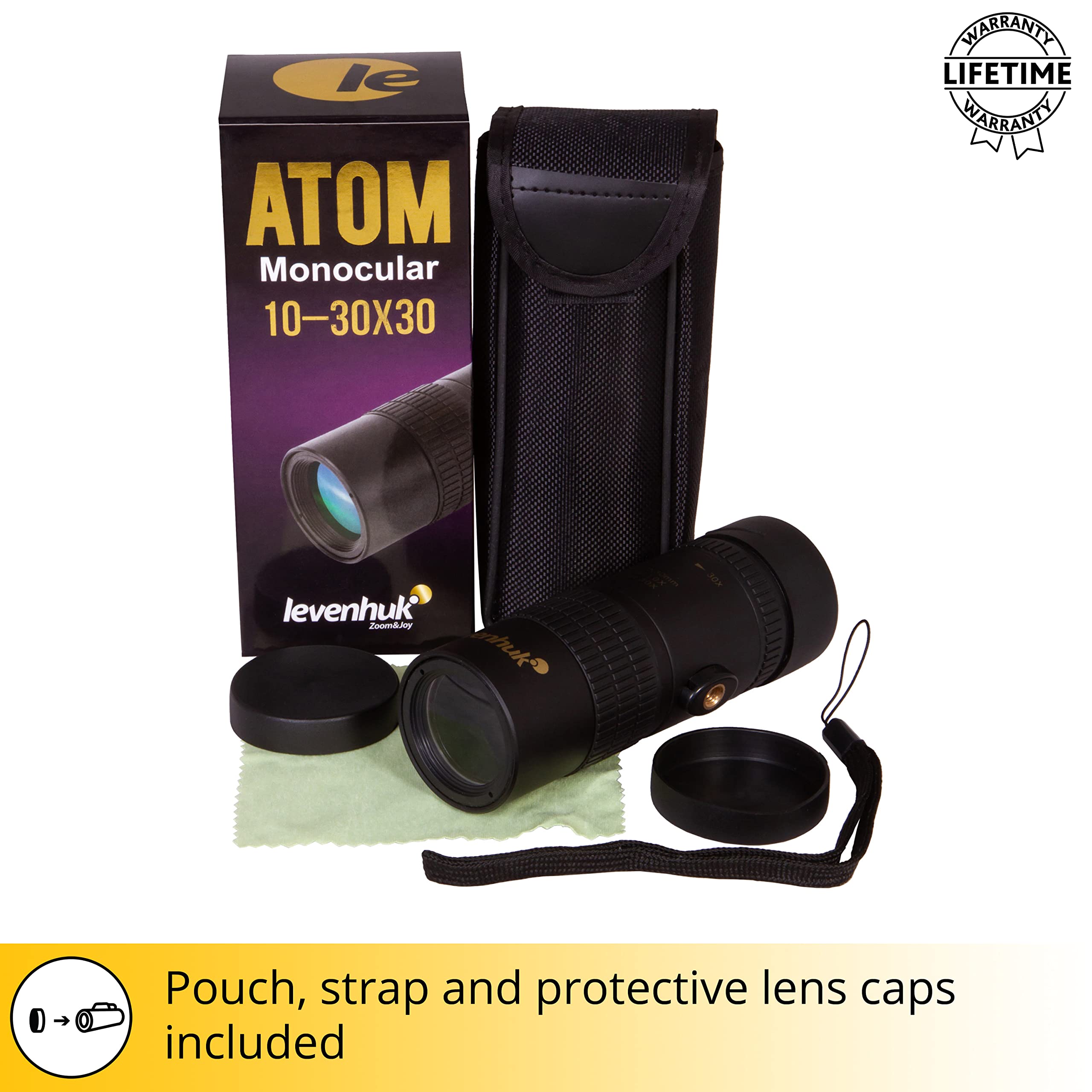 Levenhuk Atom 10-30x30 Zoom-Monokular BK-7
