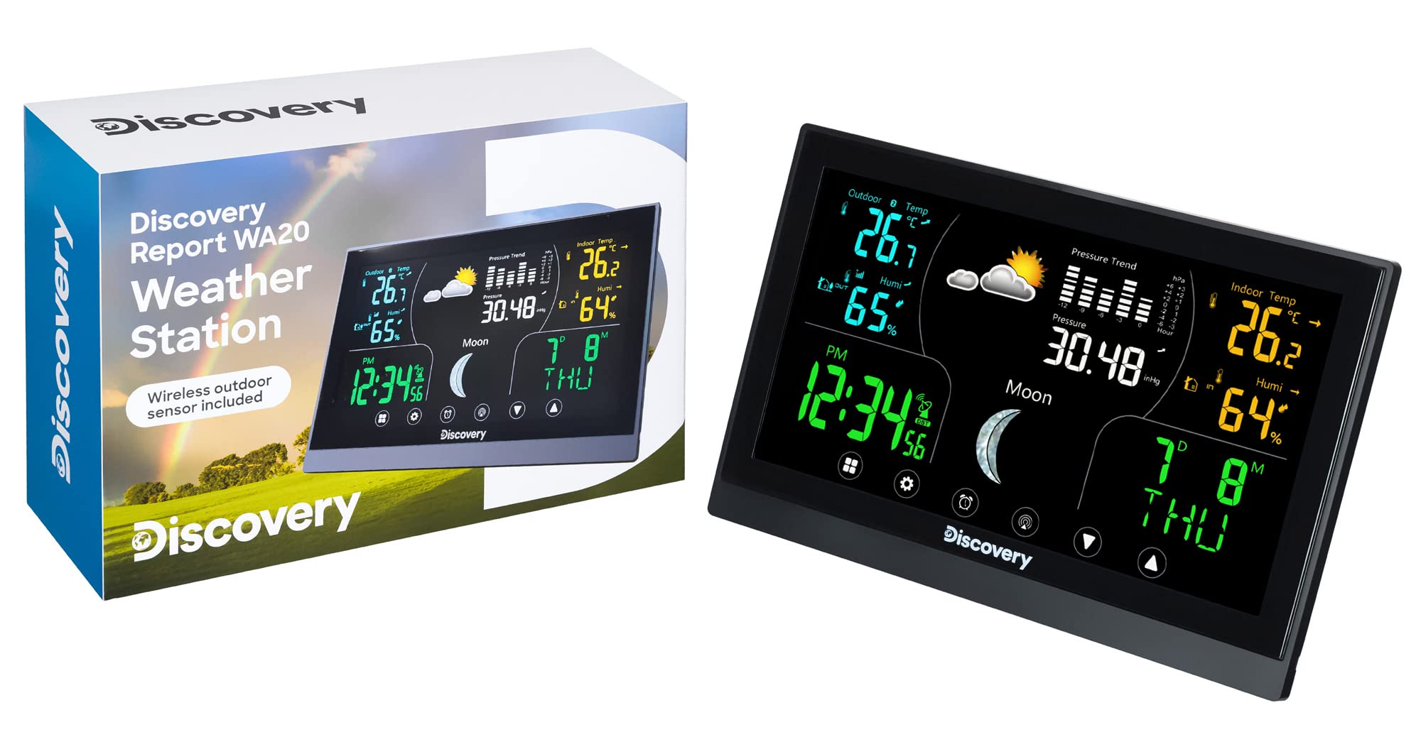 Discovery Report WA20 Funk-Wetterstation 6-in-1 mit Barometer
