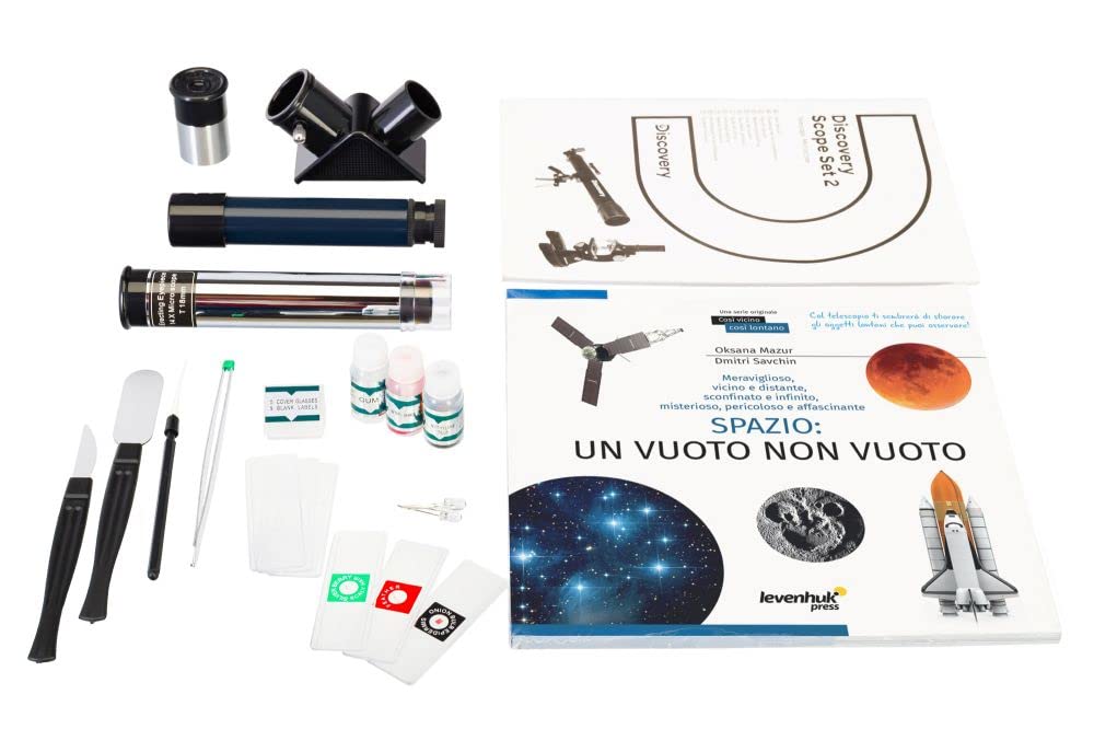 Discovery Scope 2 Teleskop Mikroskop Set Italienisch 25 Teile