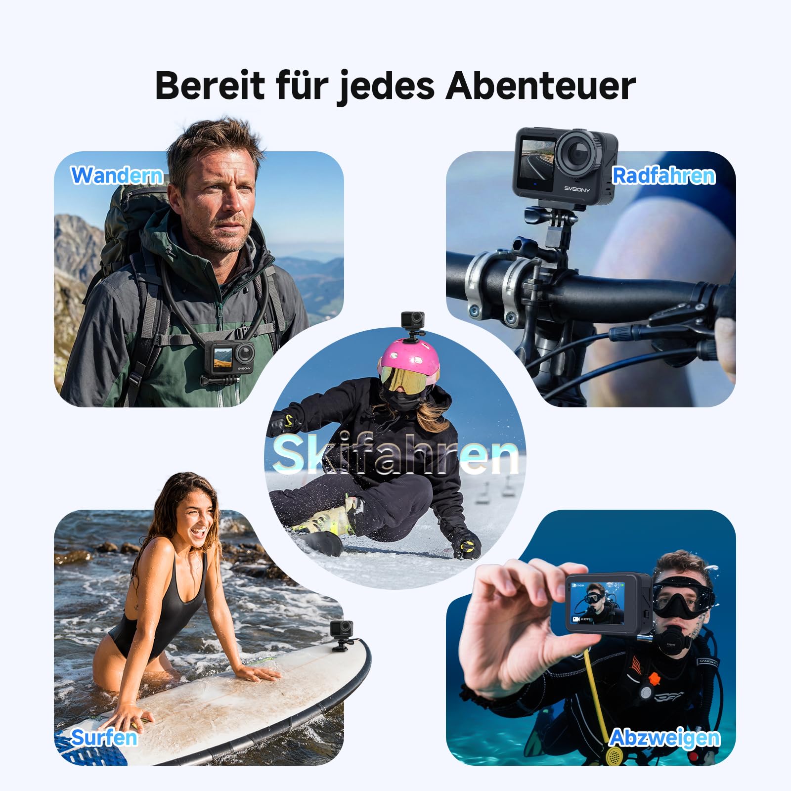 SVBONY SVGo3 4K Actioncam 128GB wasserdicht mit EIS