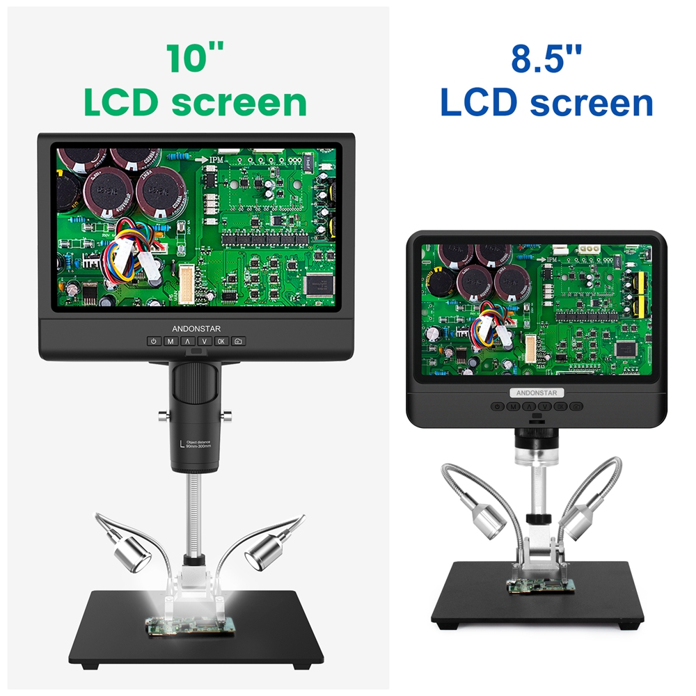 Andonstar AD209 Lötmikroskop 10 Zoll 3-200x LCD